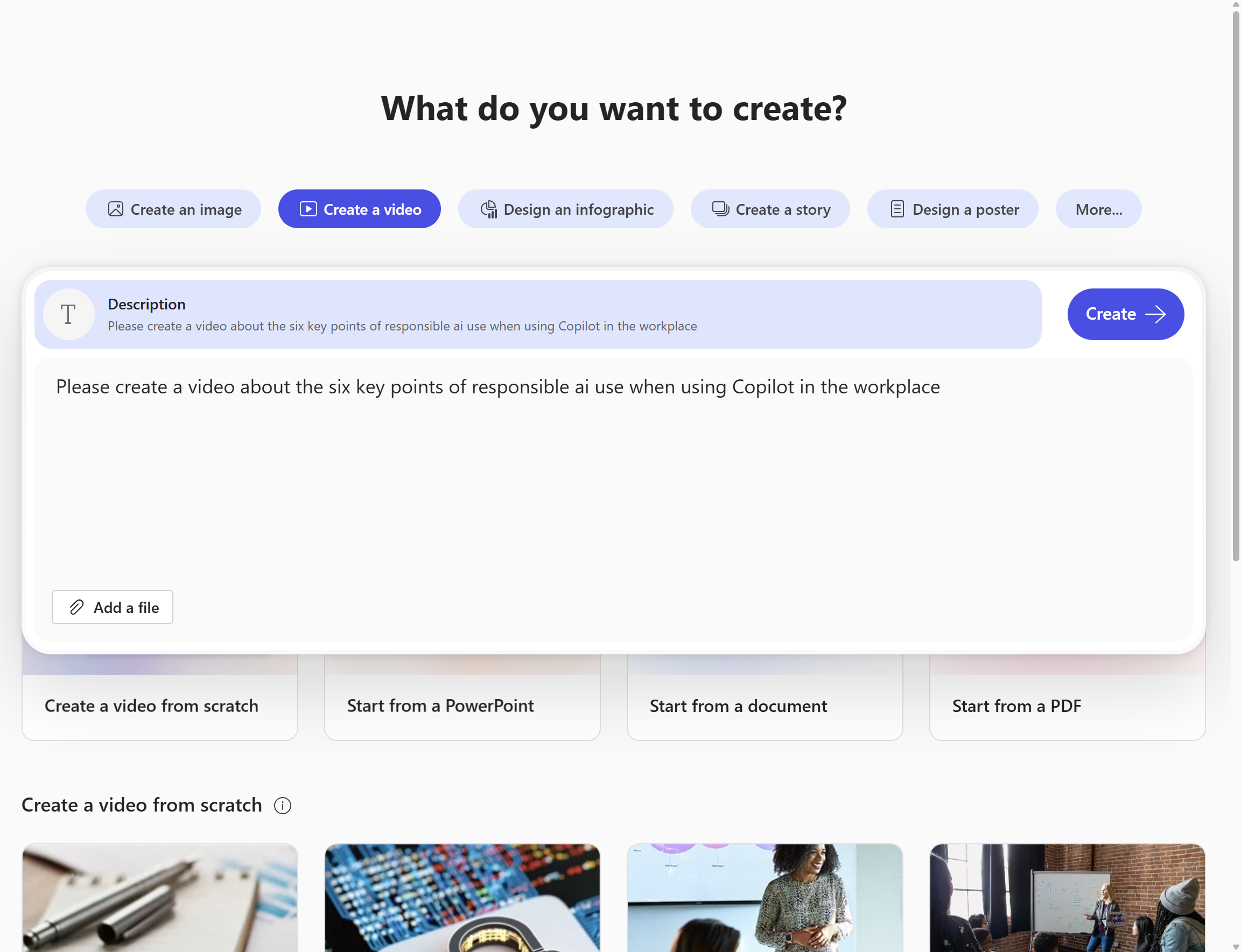 Create Stunning Videos with Microsoft 365 Copilot Create — AI Enable