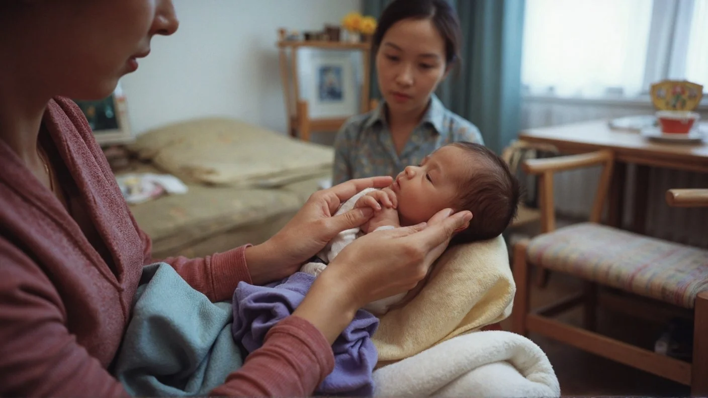 Geometric drawing of an outline square with sections divided by vertical, horizontal, and half circle lines.