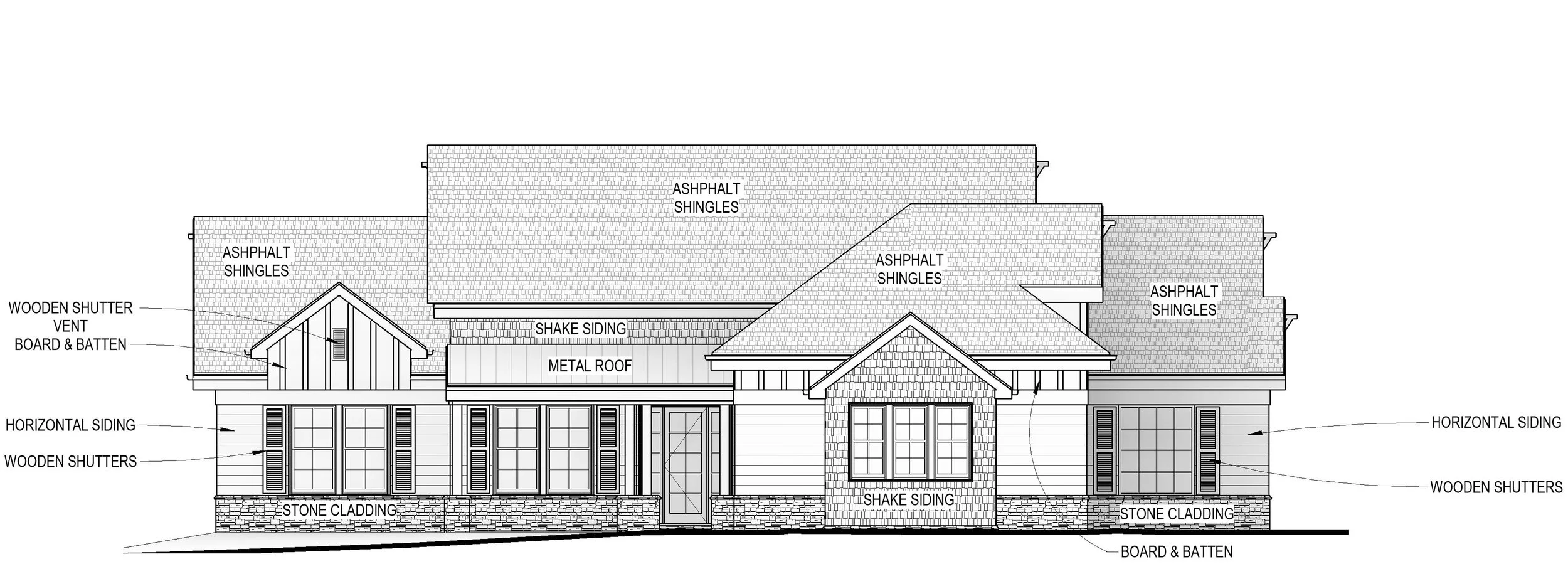 Round Table Residential Architecture - Custom Homes- North Gerogia - Elevation