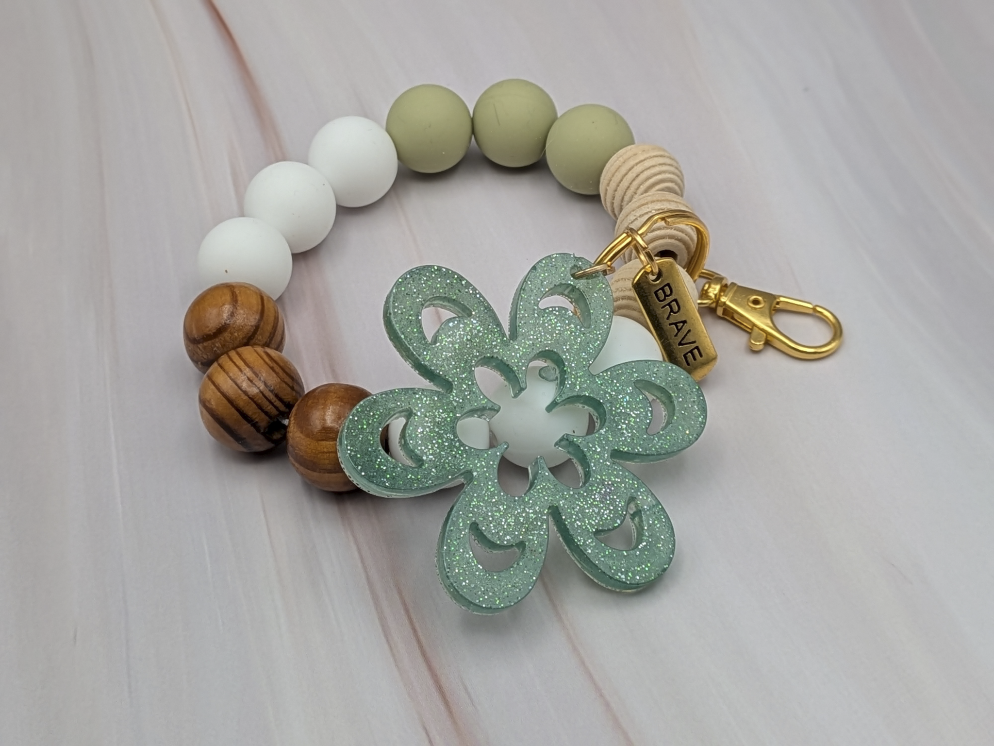 Beaded Wristlet Keyring