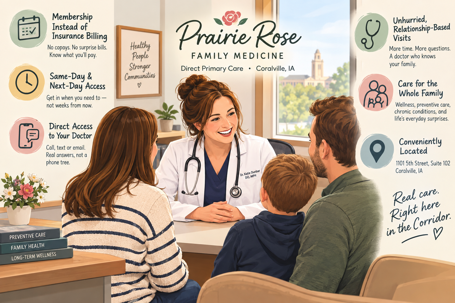 Iowa City and Coralville Families: How Direct Primary Care Works Here