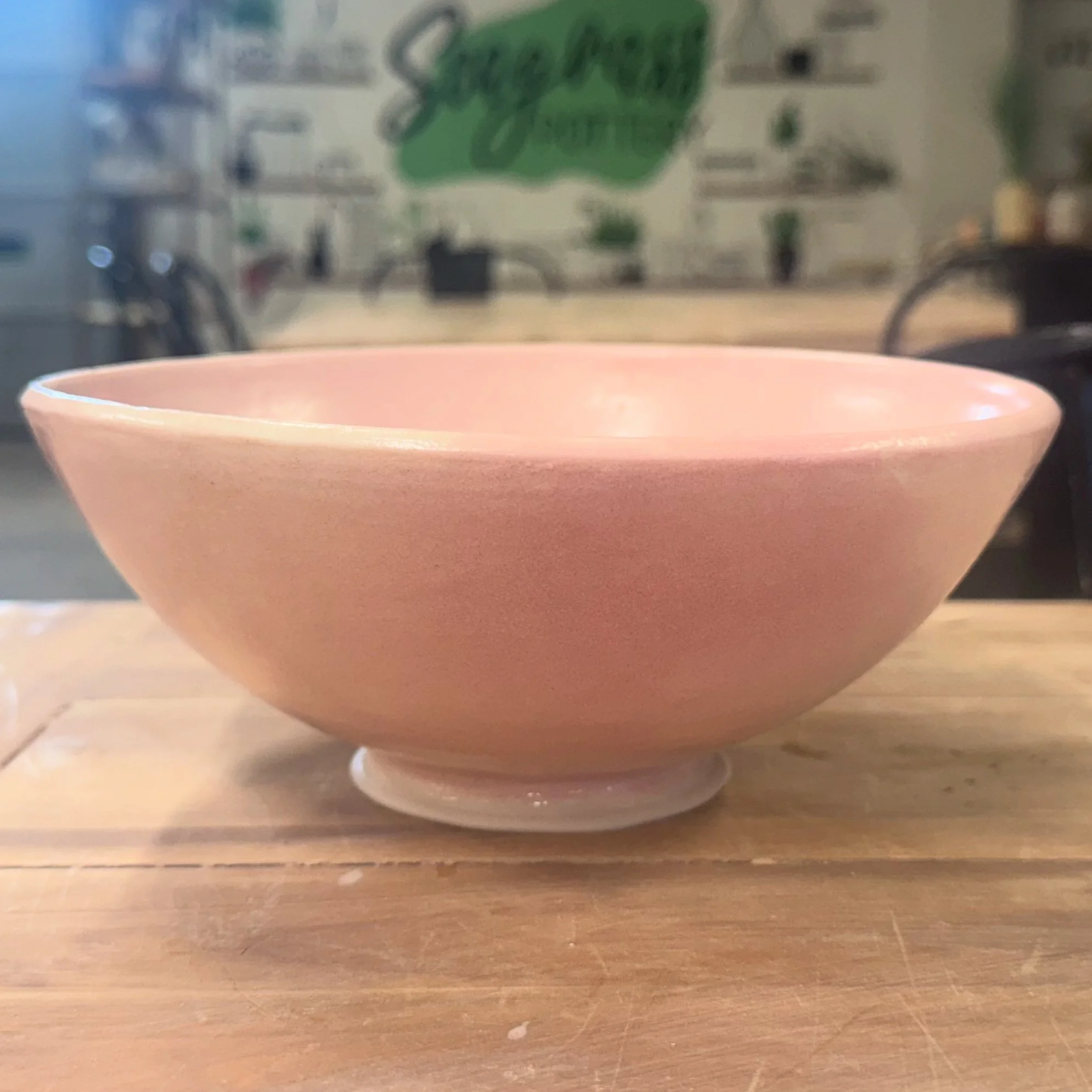 Pink porcelain bowl club