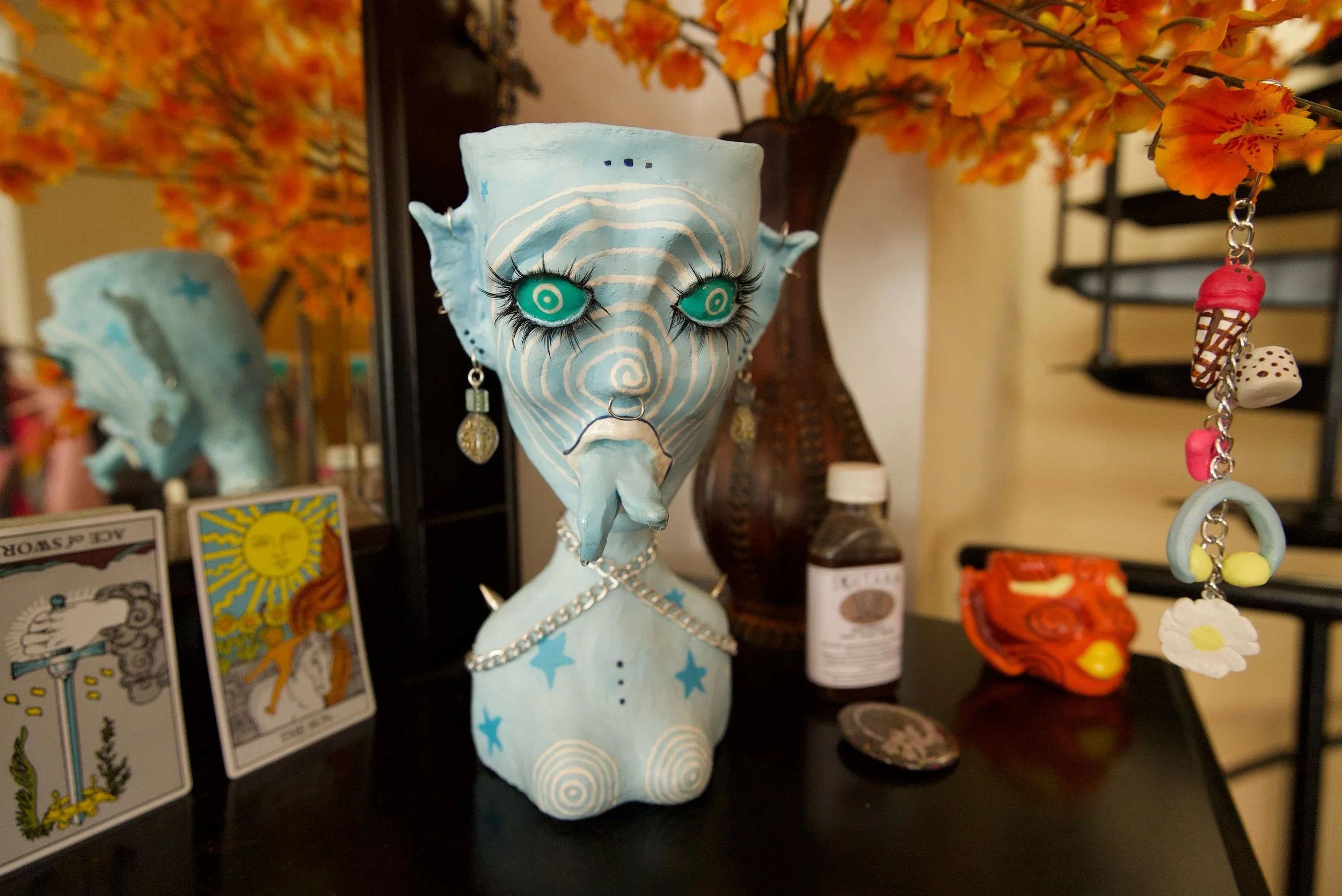 Blue split tongue GODDESS