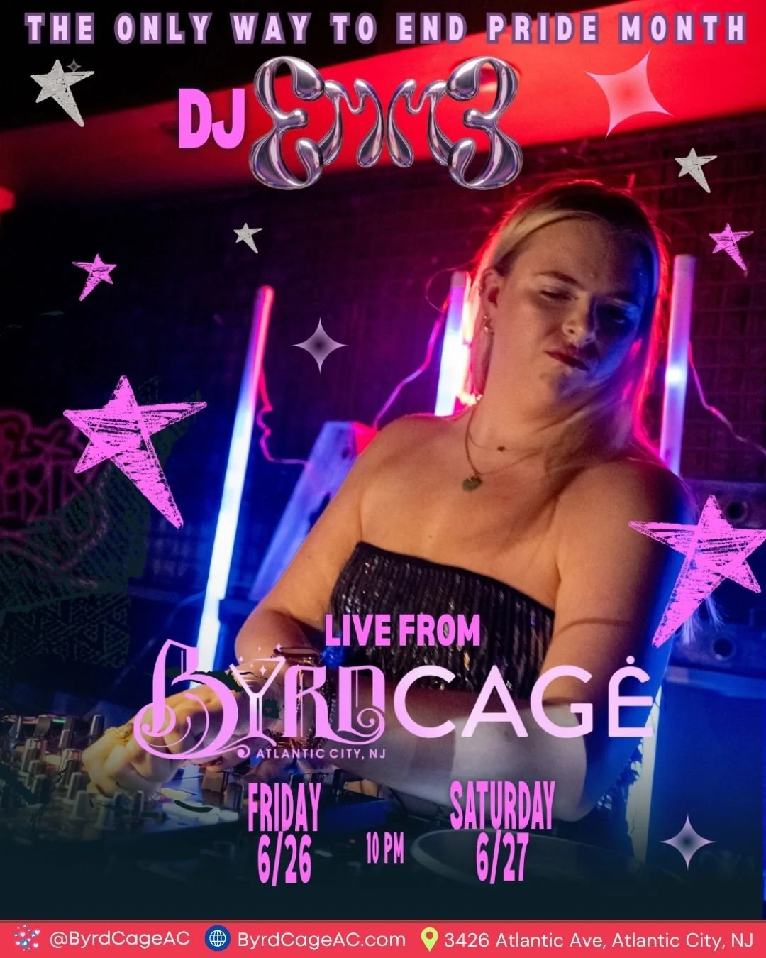 🌈✨ We're closing out Pride Month the only way we know how... on the dance floor!

Join us Friday &amp; Saturday night at 10 PM as DJ Emme takes over ByrdCage with an unforgettable weekend of incredible music, great cocktails, and the best vibes in A