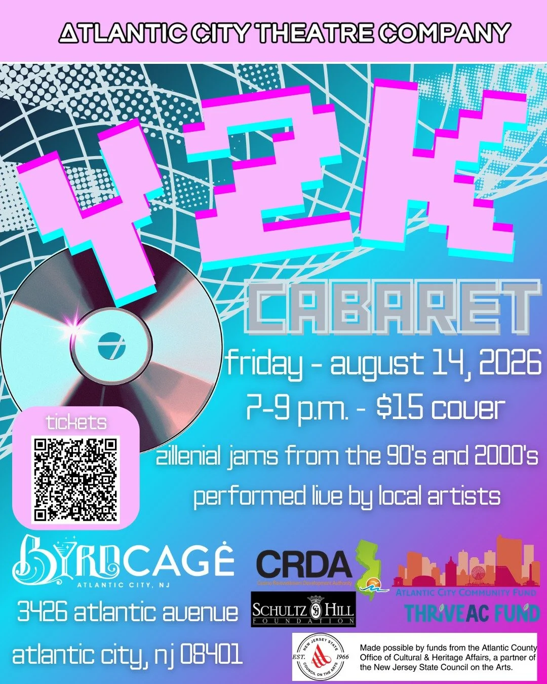 TONIGHT 🎶 Flash back to the ultimate era of music! Atlantic City Theatre Company presents Y2K Cabaret at ByrdCage AC!

Enjoy millennial jams from the &rsquo;90s and 2000s, performed live by talented local artists. Grab your friends, sing along, and 