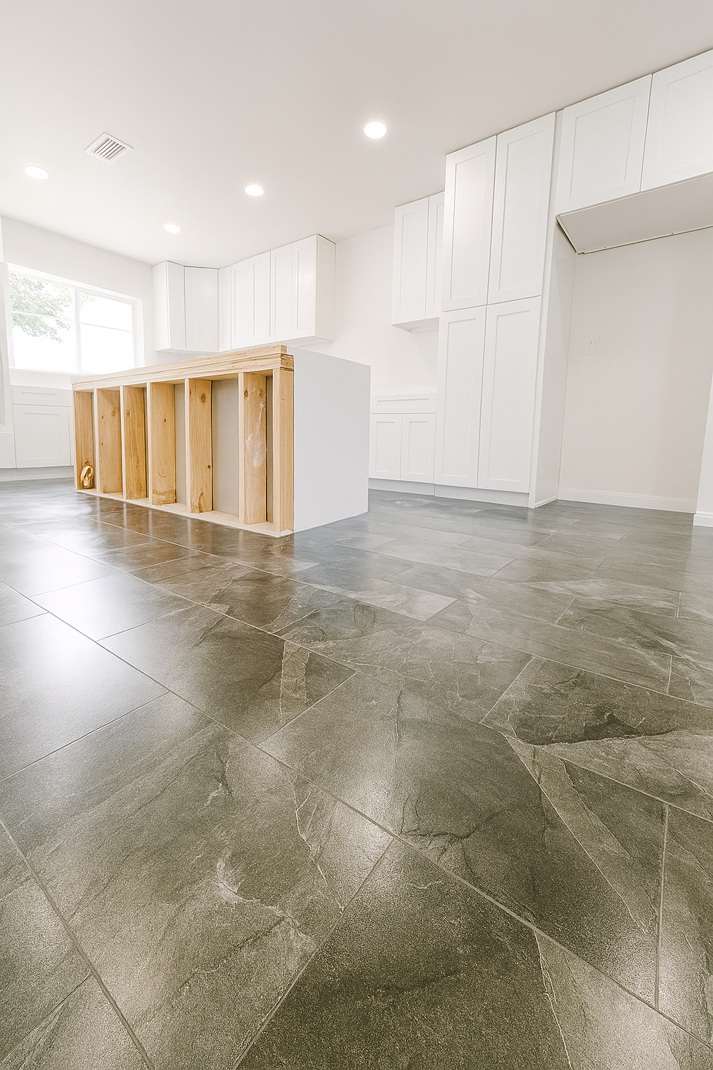 Tile Flooring Installation and Cabinet Installation in Riverview