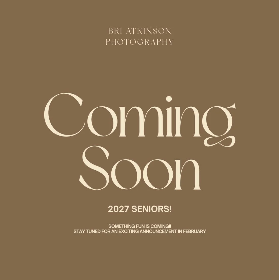Stay tuned for an announcement about a fun opportunity for 2027 seniors!! 👀 Coming in February 

#seniorphotographer #utah #utahseniorphotographer #utahseniorphotography #seniorpictures #senior #highschool