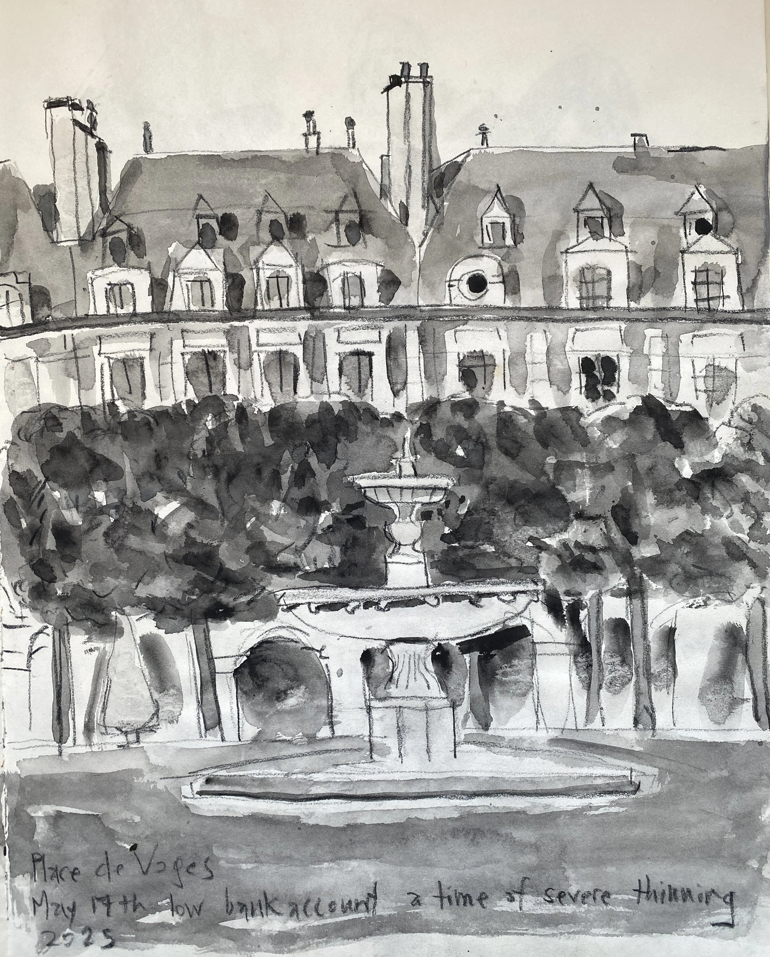 Place des Vosges Drawing