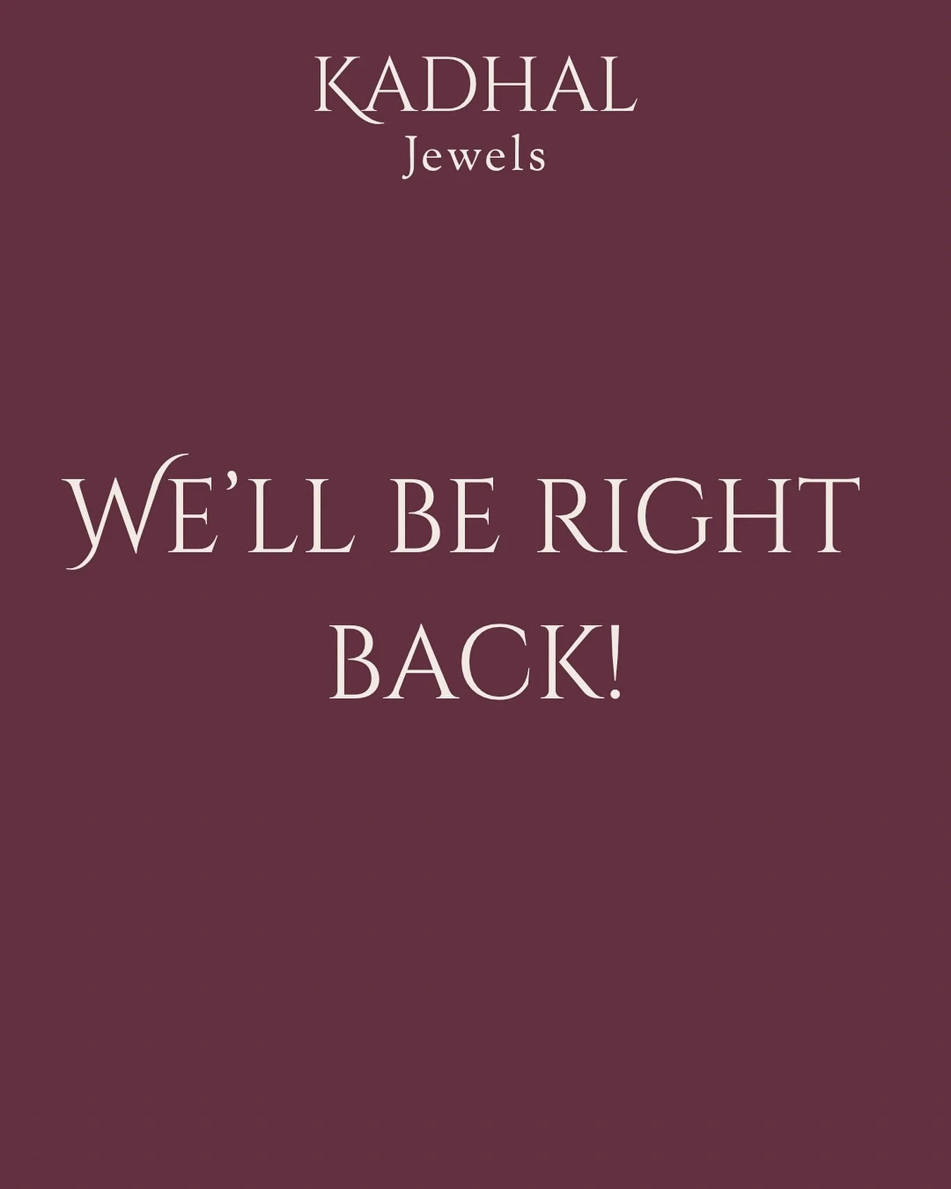 The Kadhal Jewels is taking a short break! 

PLEASE NOTE: All orders placed on or after 1st November will be dispatched after 20th November. 

Happy shopping and see you all soon! 🫶🏽🫶🏽