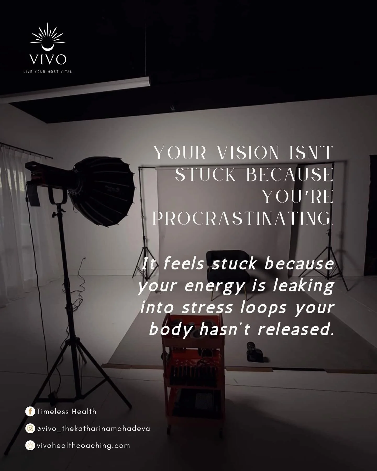 Your vision isn&rsquo;t stuck because you lack discipline, motivation, or follow‑through.

It feels stuck because your body is still spending energy protecting an old version of you.

Most high‑achievers I work with are doing all the &ldquo;right&rdq