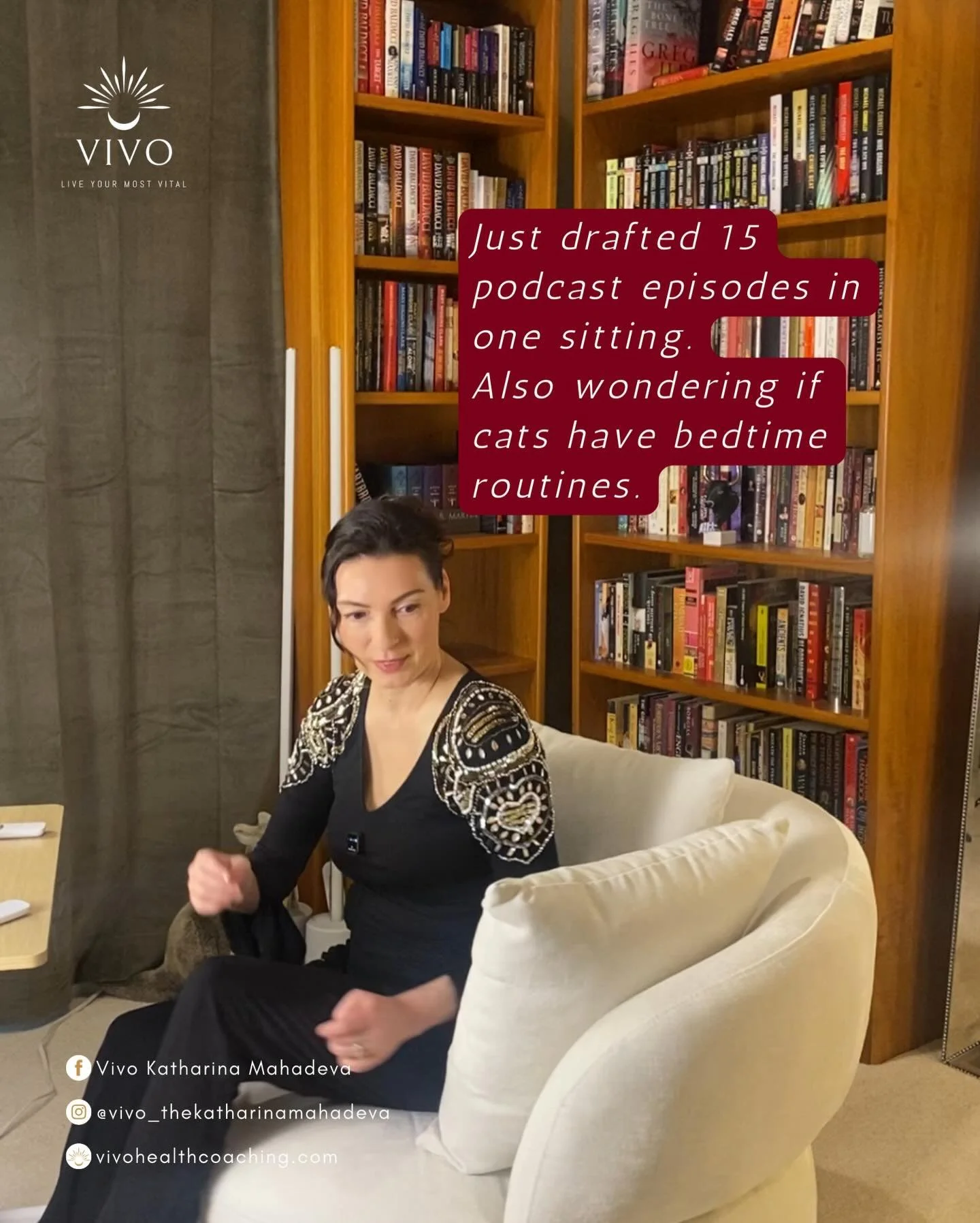 (idk mine just stared at the wall and yawned twice??) My daily random thoughts 😅

But seriously: ideas flowing for 15 Secret Insights Podcast episodes? Magical 🪄

No hacks.
No &ldquo;CEO morning routine.&rdquo;

Just a nervous system that knows how