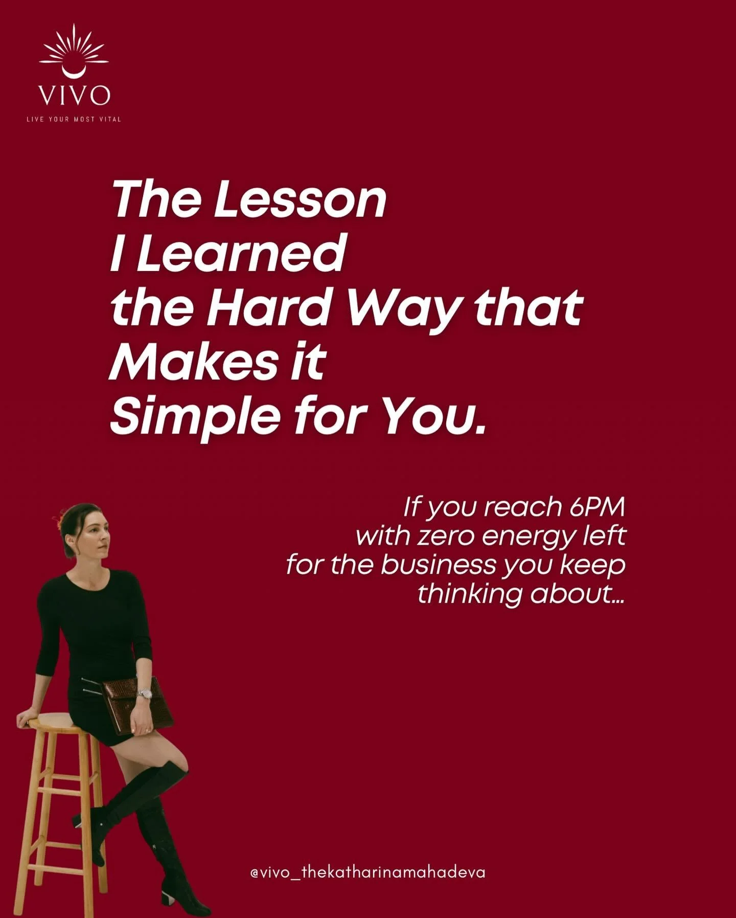 For professionals who hit 6PM energy collapse to finally have the capacity to build the business they can&rsquo;t stop thinking about.

Not by &ldquo;finding more time.&rdquo;

But by stopping the energy leaks happening all day long.

Most high perfo