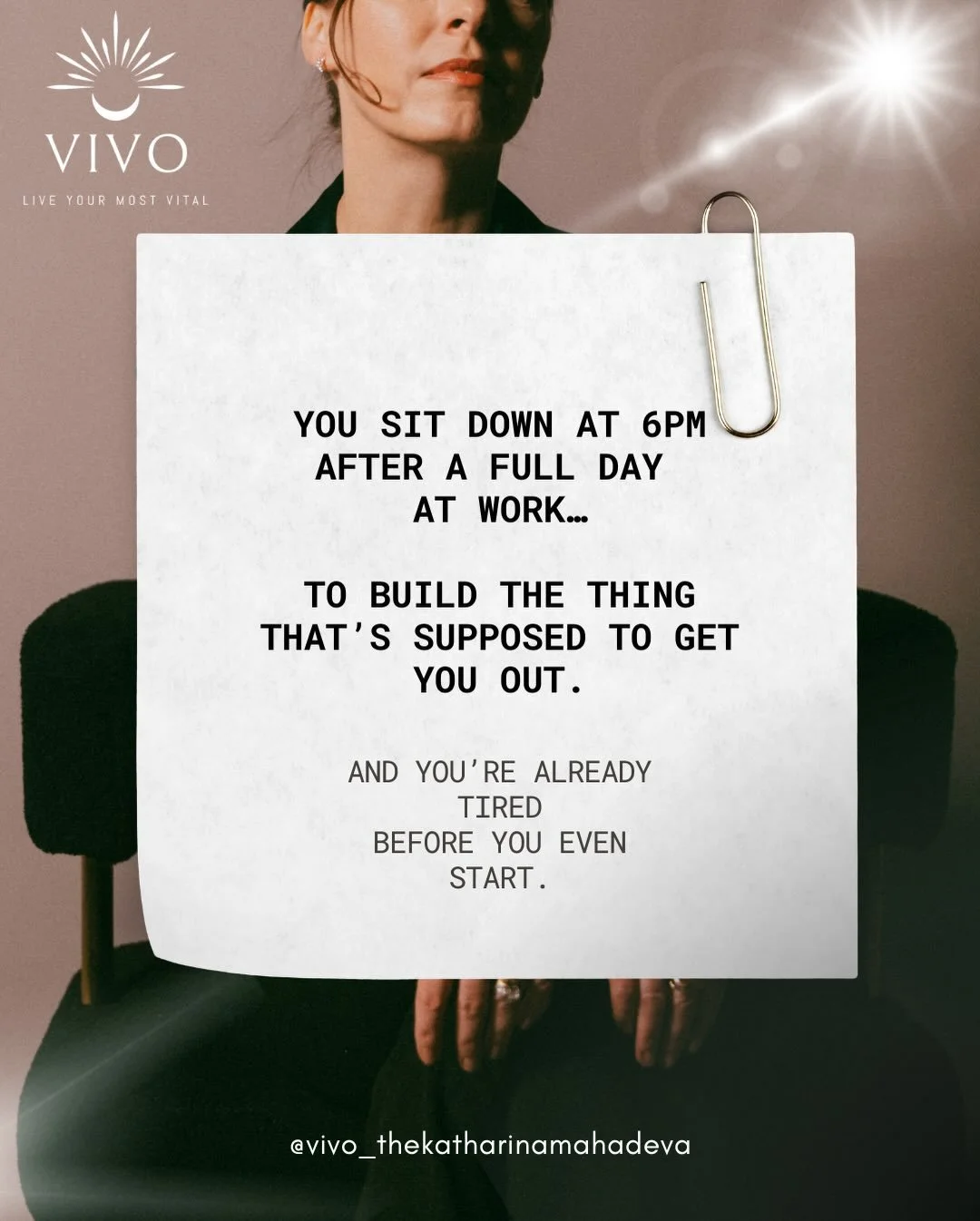 You come home from work&hellip;
and sit down to build the thing
that&rsquo;s supposed to give you your life back.The thing you actually care about building.

And your brain feels like it&rsquo;s functioning&hellip;
but there&rsquo;s nothing left in i
