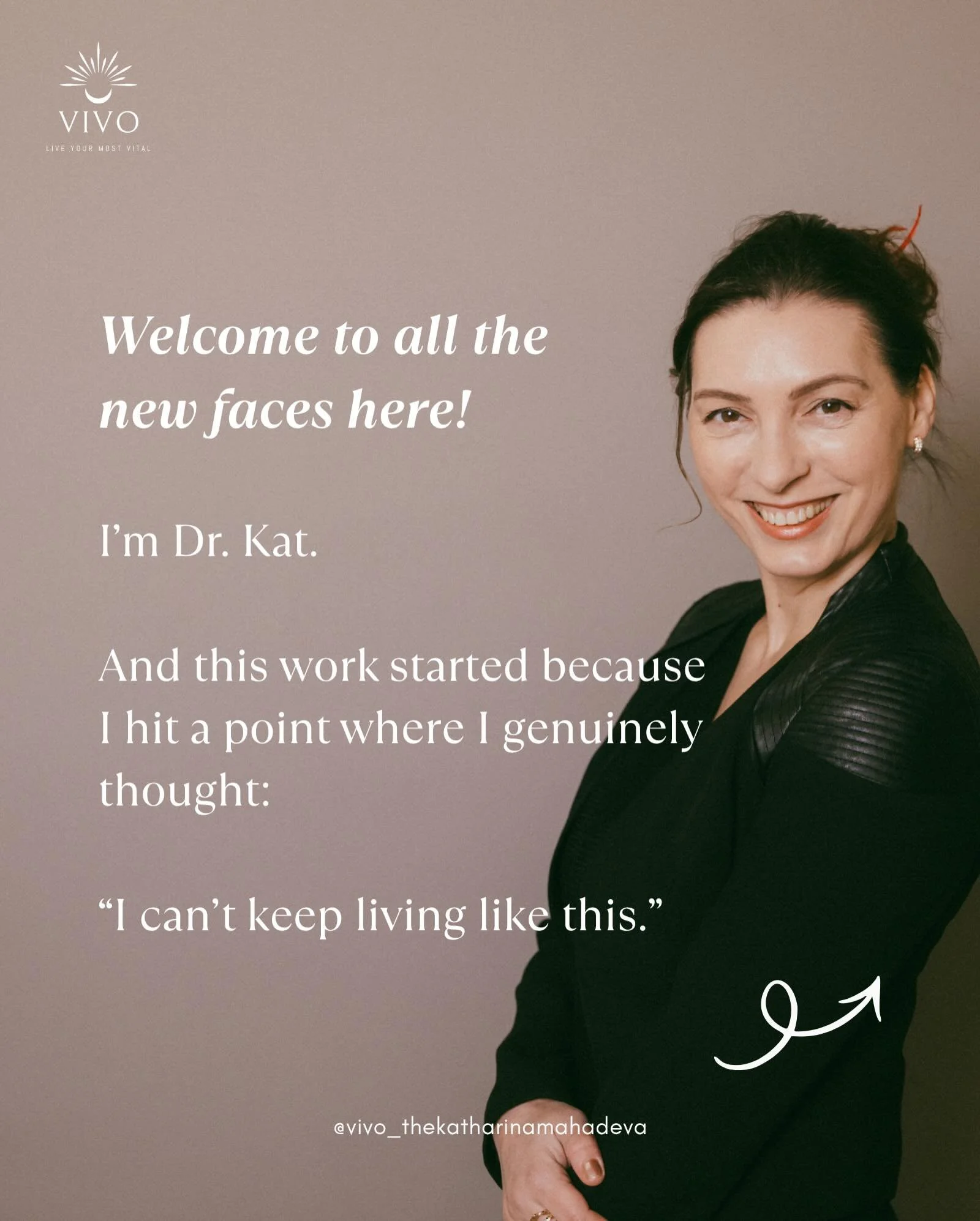 Welcome to all the new faces here! 🥰

I&rsquo;m Dr. Kat &mdash; still a practicing physician in Nevada while building Vivo&trade;, Biological Leadership&trade;, and the work around the 6PM Collapse&trade;.

Two years ago, I hit a point where I was s