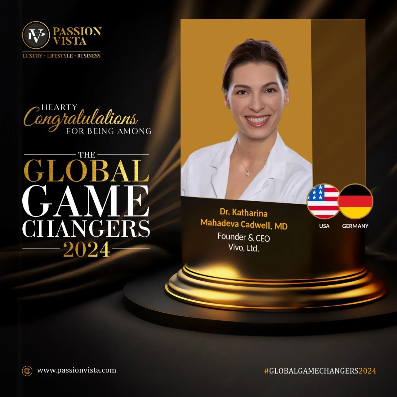 Passion Vista Magazine Global Game Changer Announcement