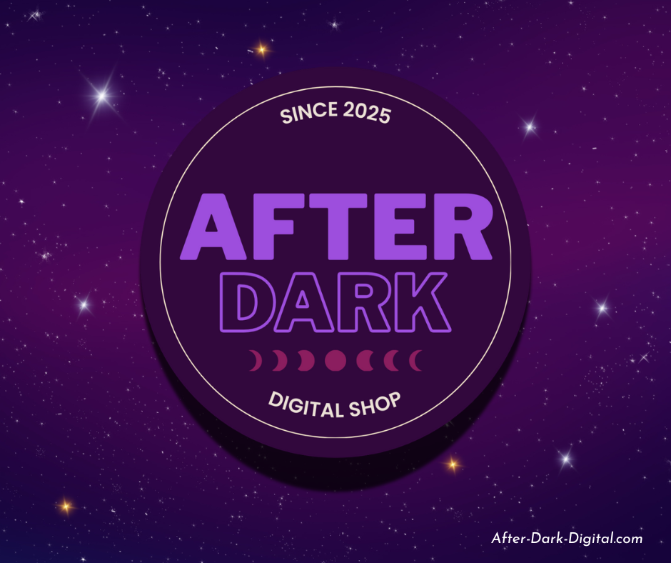 After Dark Digital Brand Sticker - Round Purple Kiss-Cut Laptop Sticker (EST 2025) Collectors Item