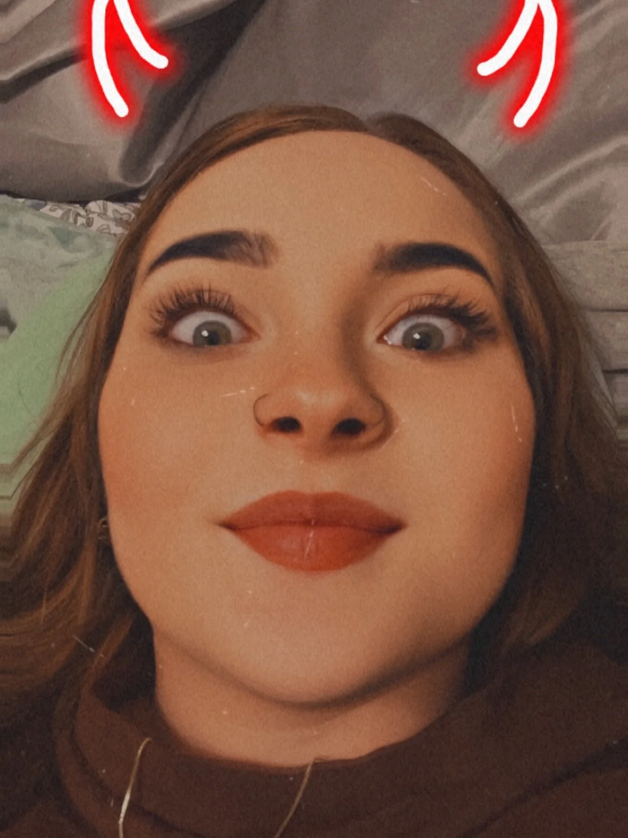 Can I come over and stare at you like this? 👁️👅👁️ 
#selfie #demontime #wyd #face