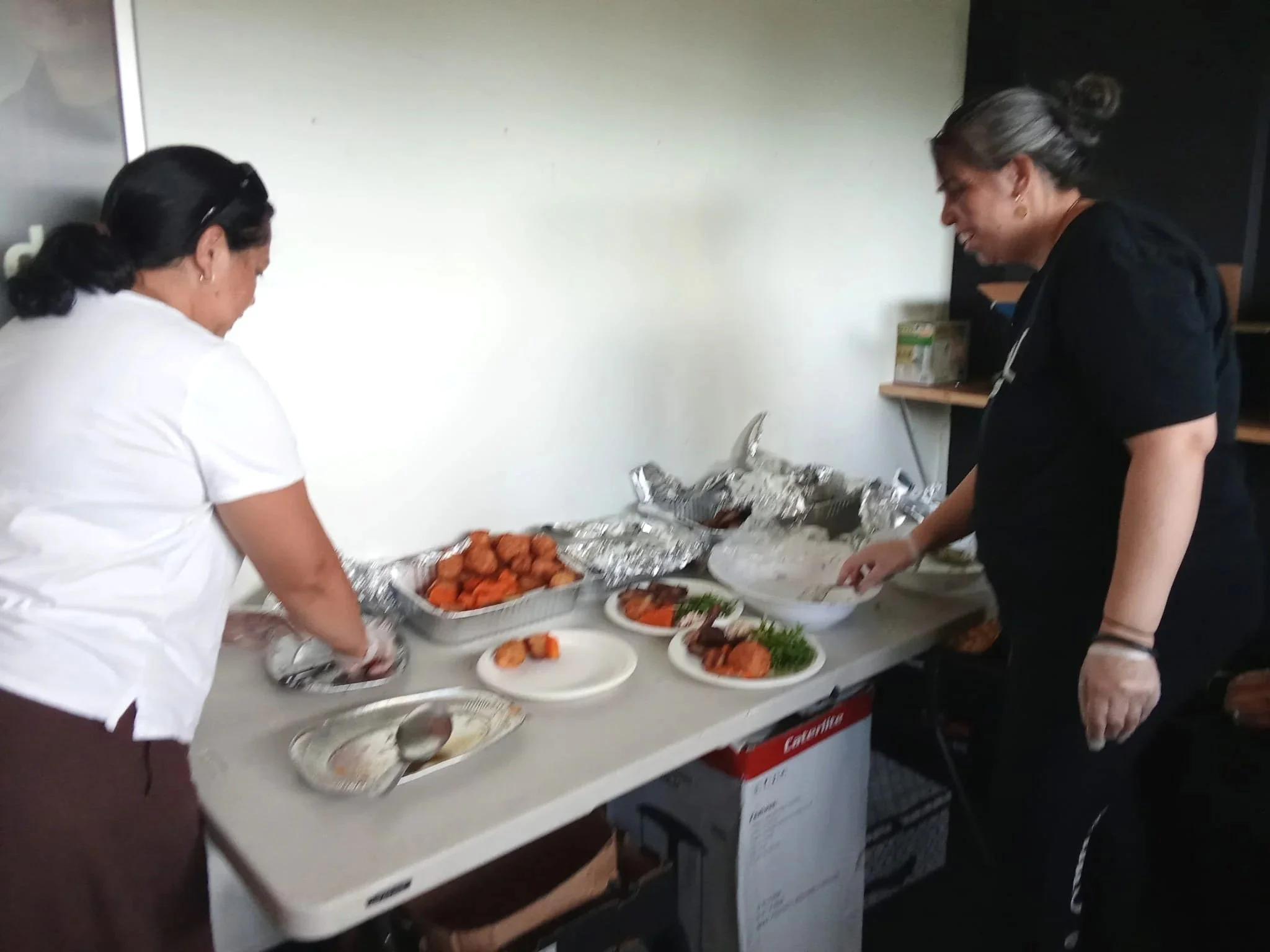 Amazing team in the kitchen getting the kai served up