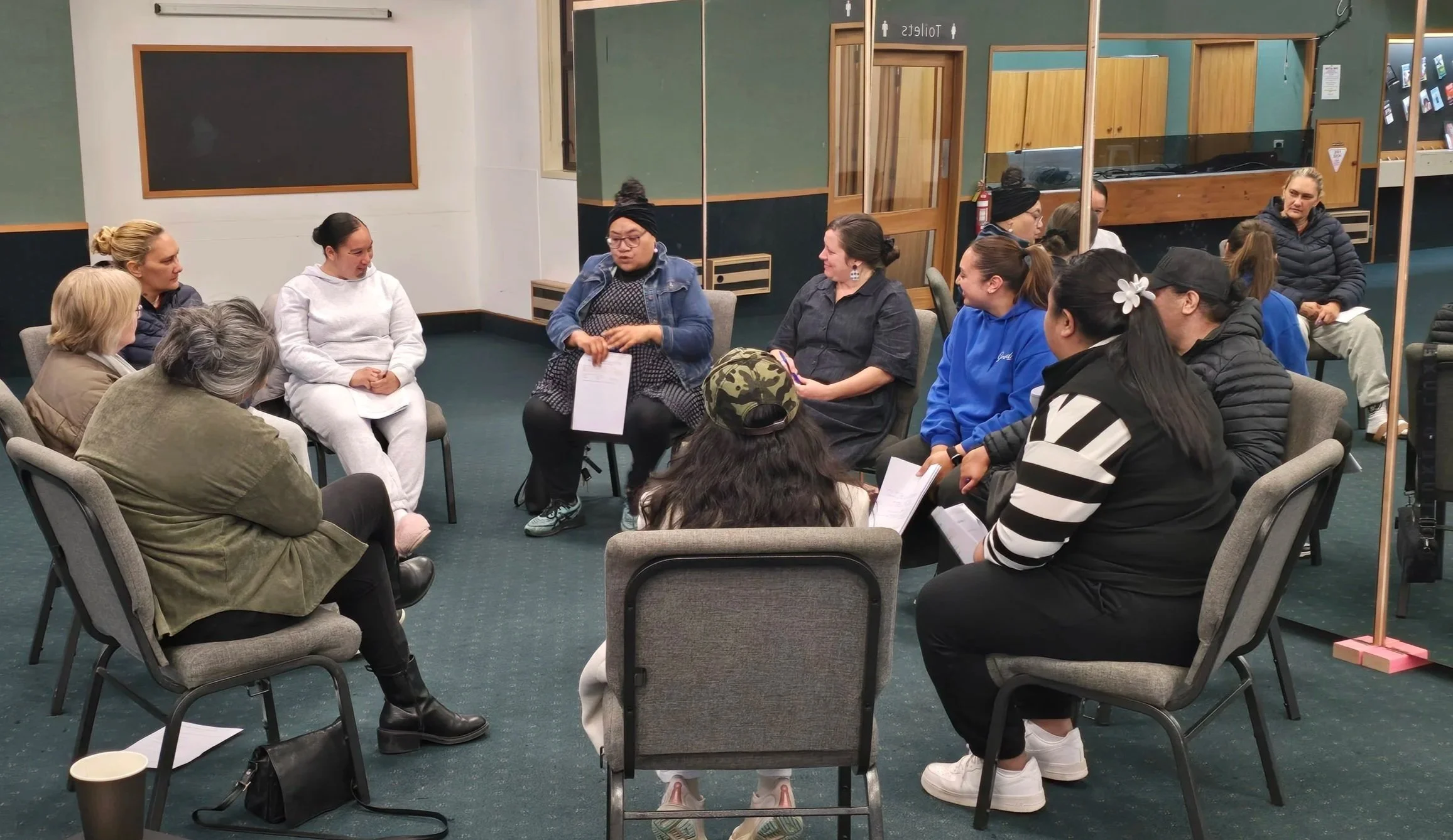 Our amazing volunteers supporting whanau at a MADE to Lead Phase One session