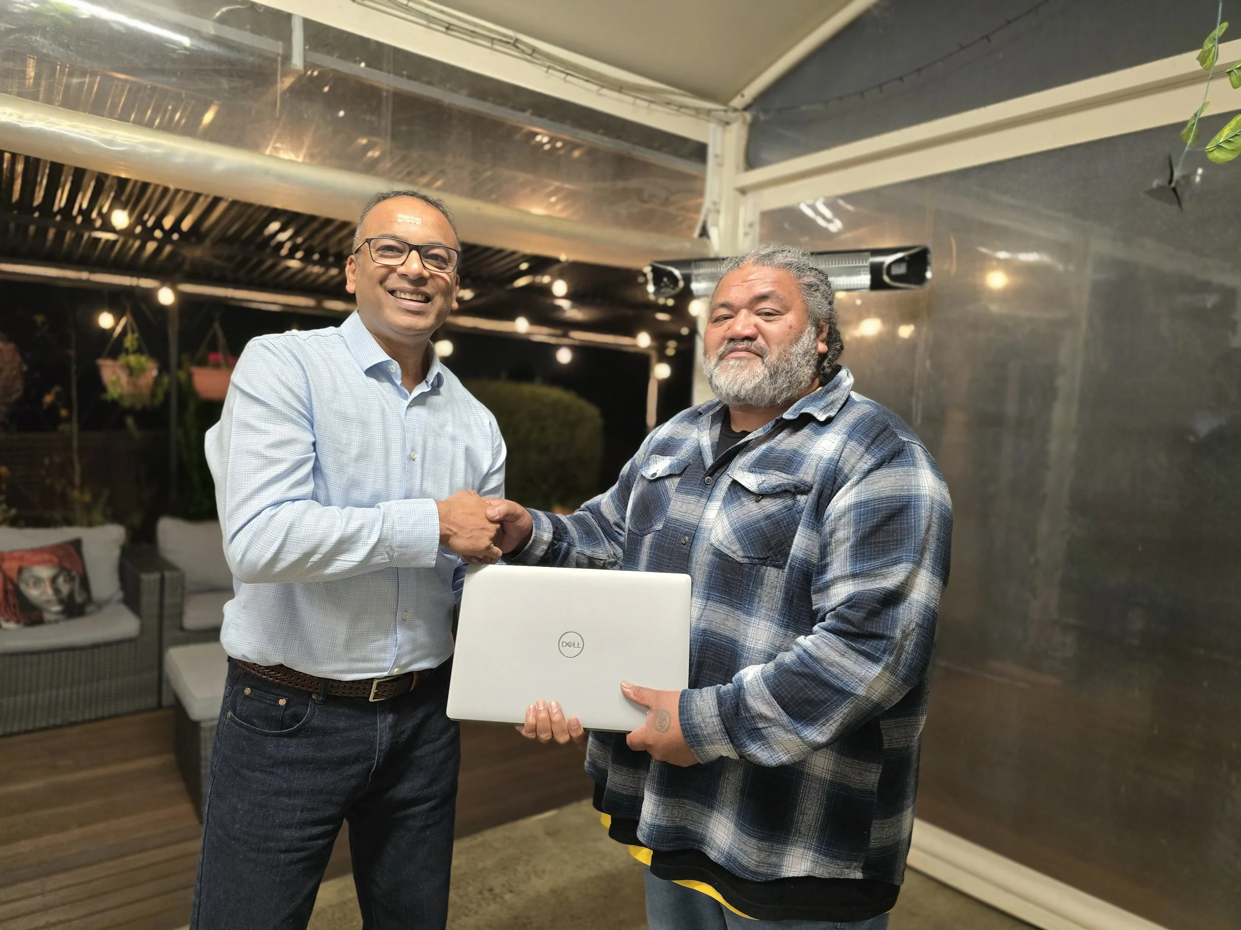 An anonymous donor gave Ali a laptop!