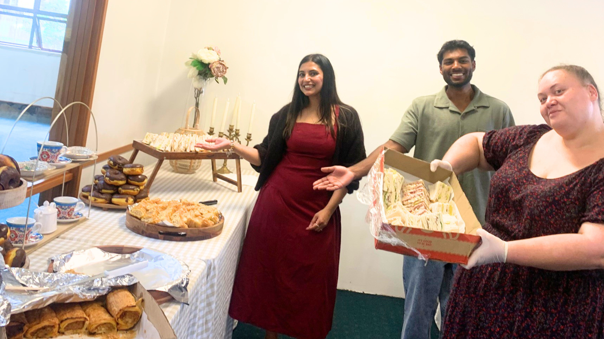 Volunteers at Flourishing Relationships - Ayashna, Sheredon and Angel