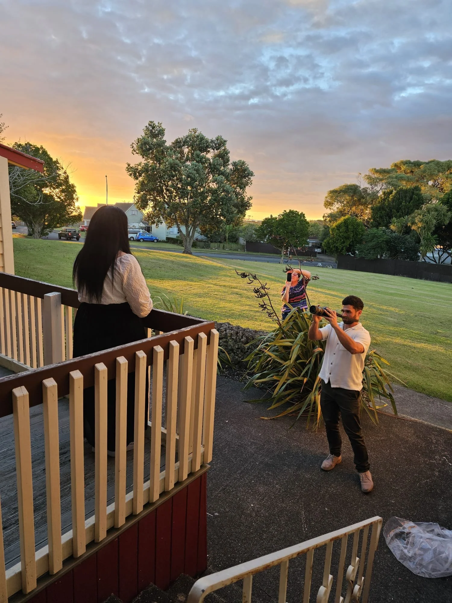 James filming Kasalina (the sunset was amazing and the light was perfect)