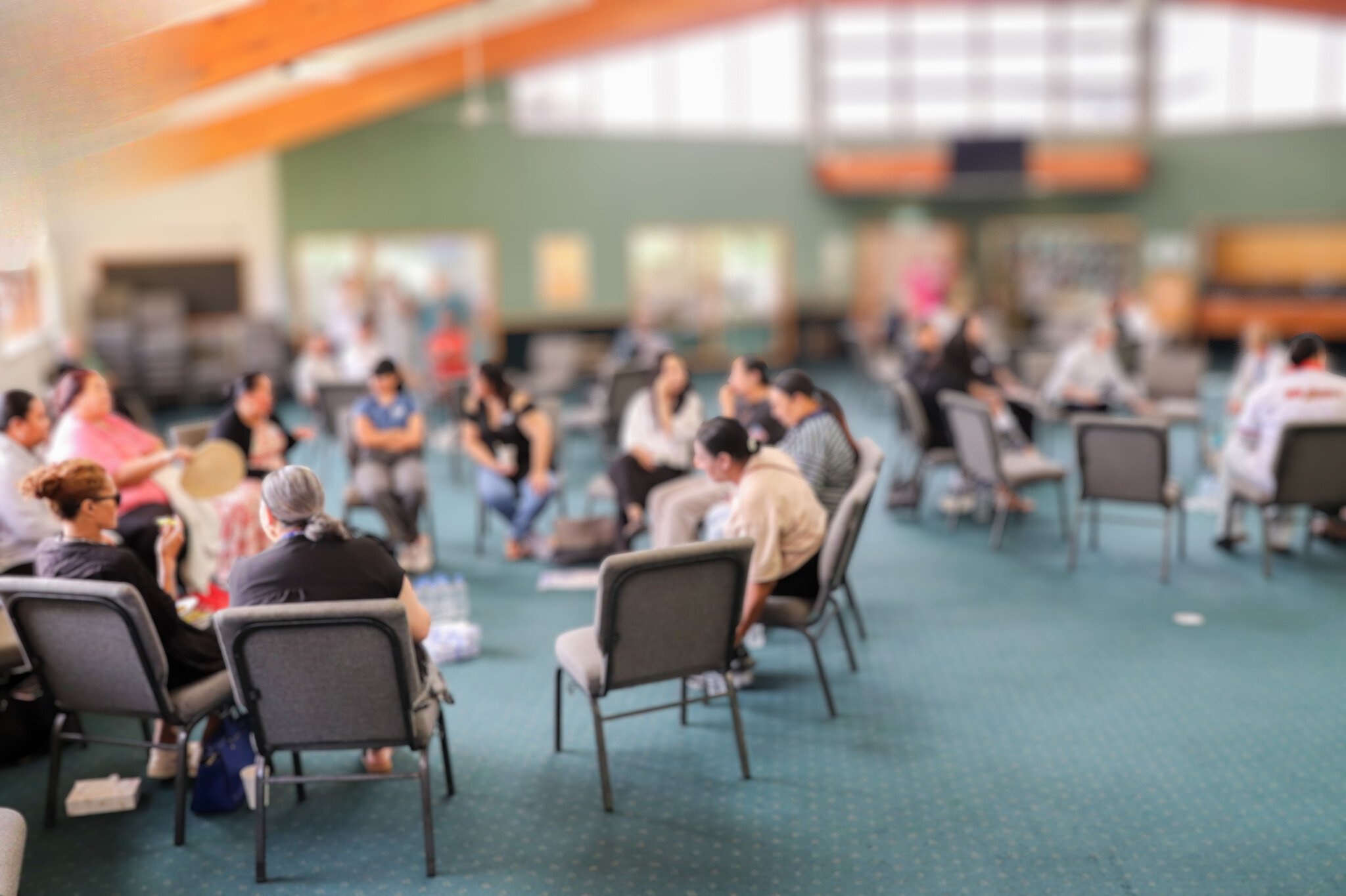 Saturday's workshop was done in smaller support groups, working through the card