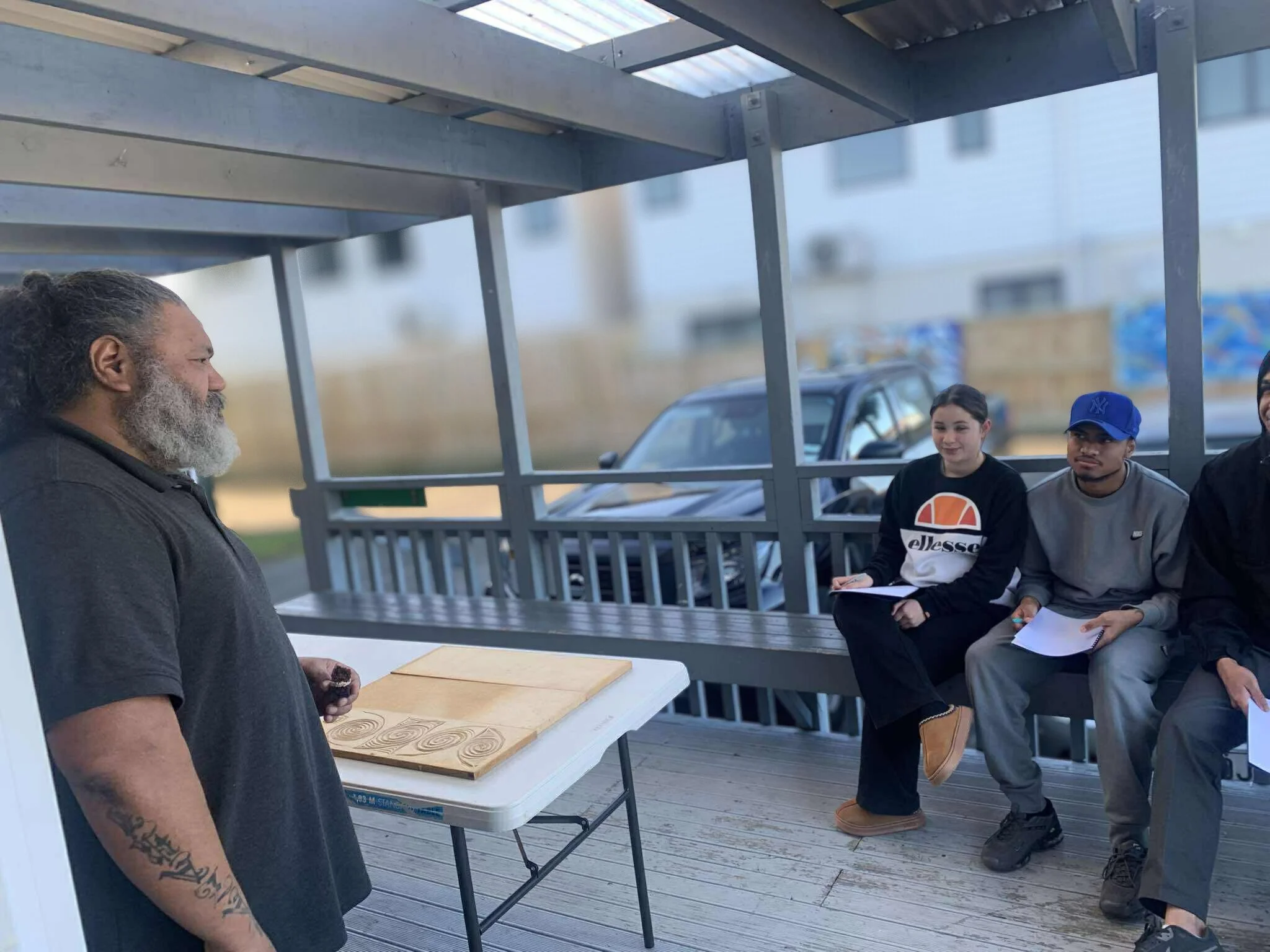 We are connecting with Clendon Pride Project to help Ali start a carving group with some of their rangatahi! (This is a long-held dream for Ali - using his carving skills with youth)