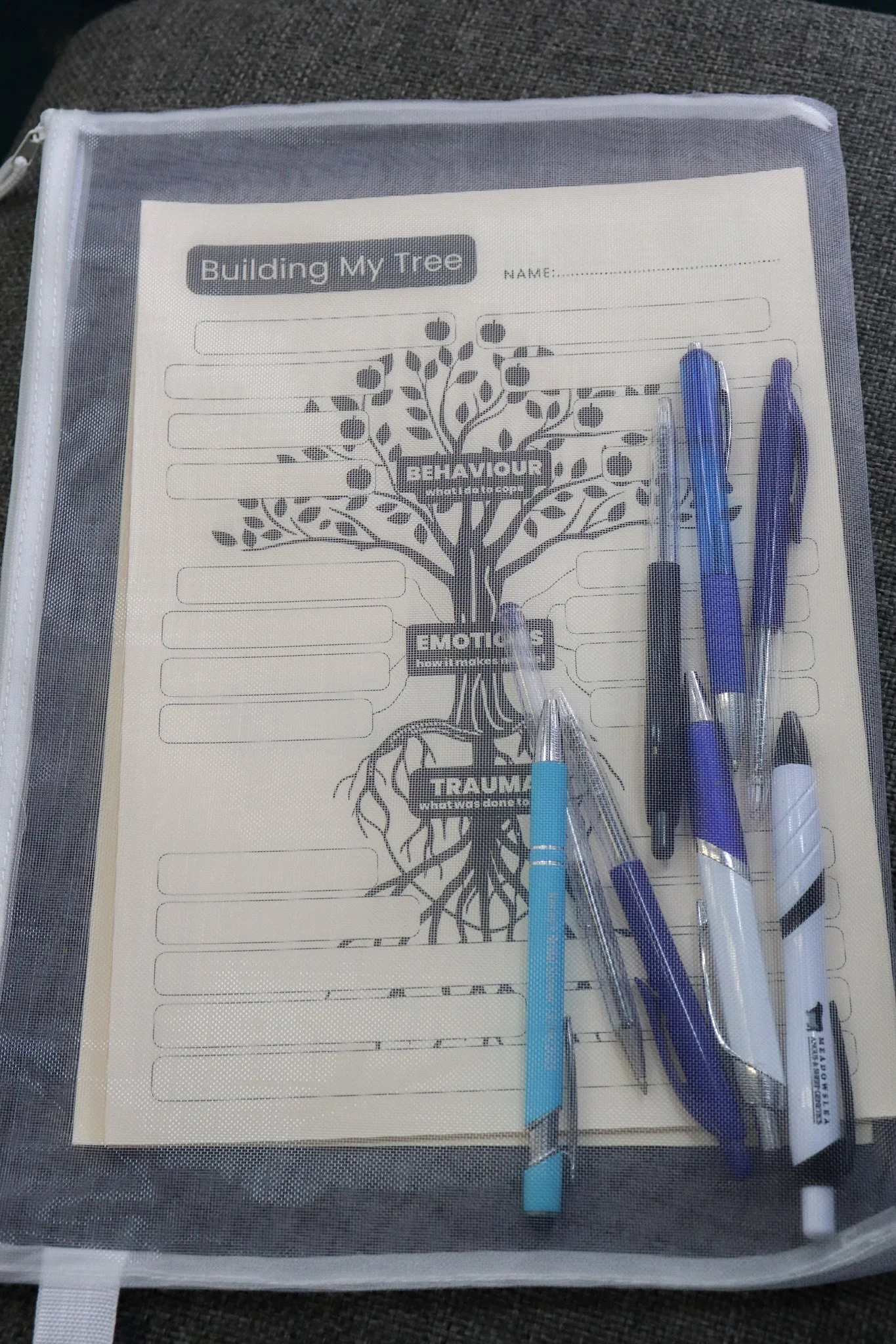 Saturday Worksheet aka The Tree card