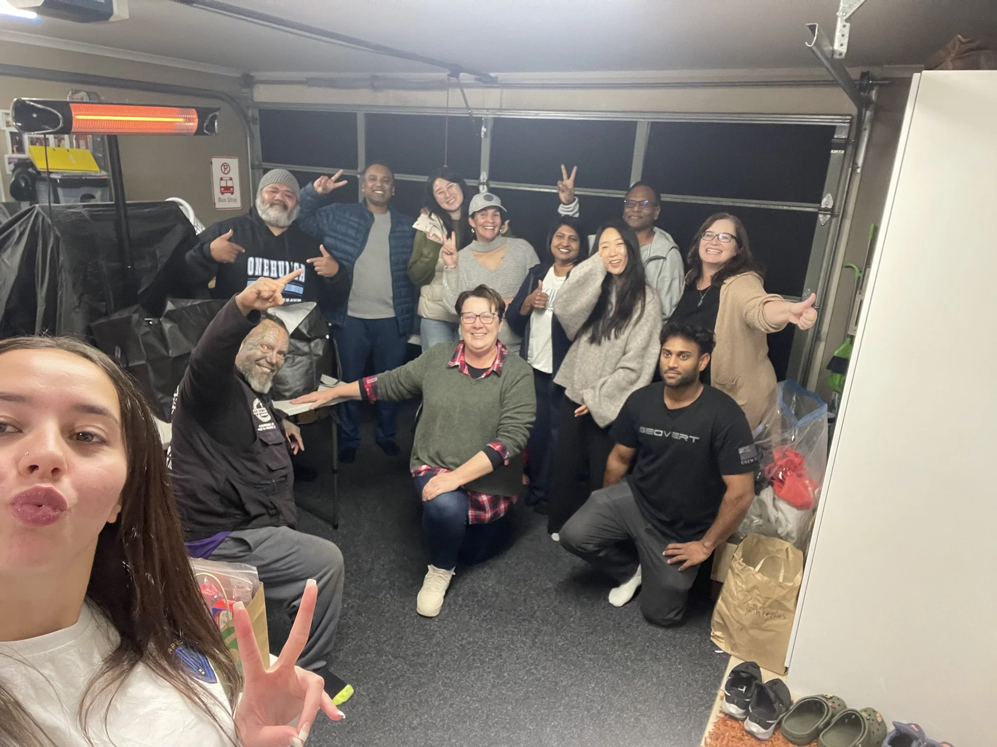 Blanket drive volunteers