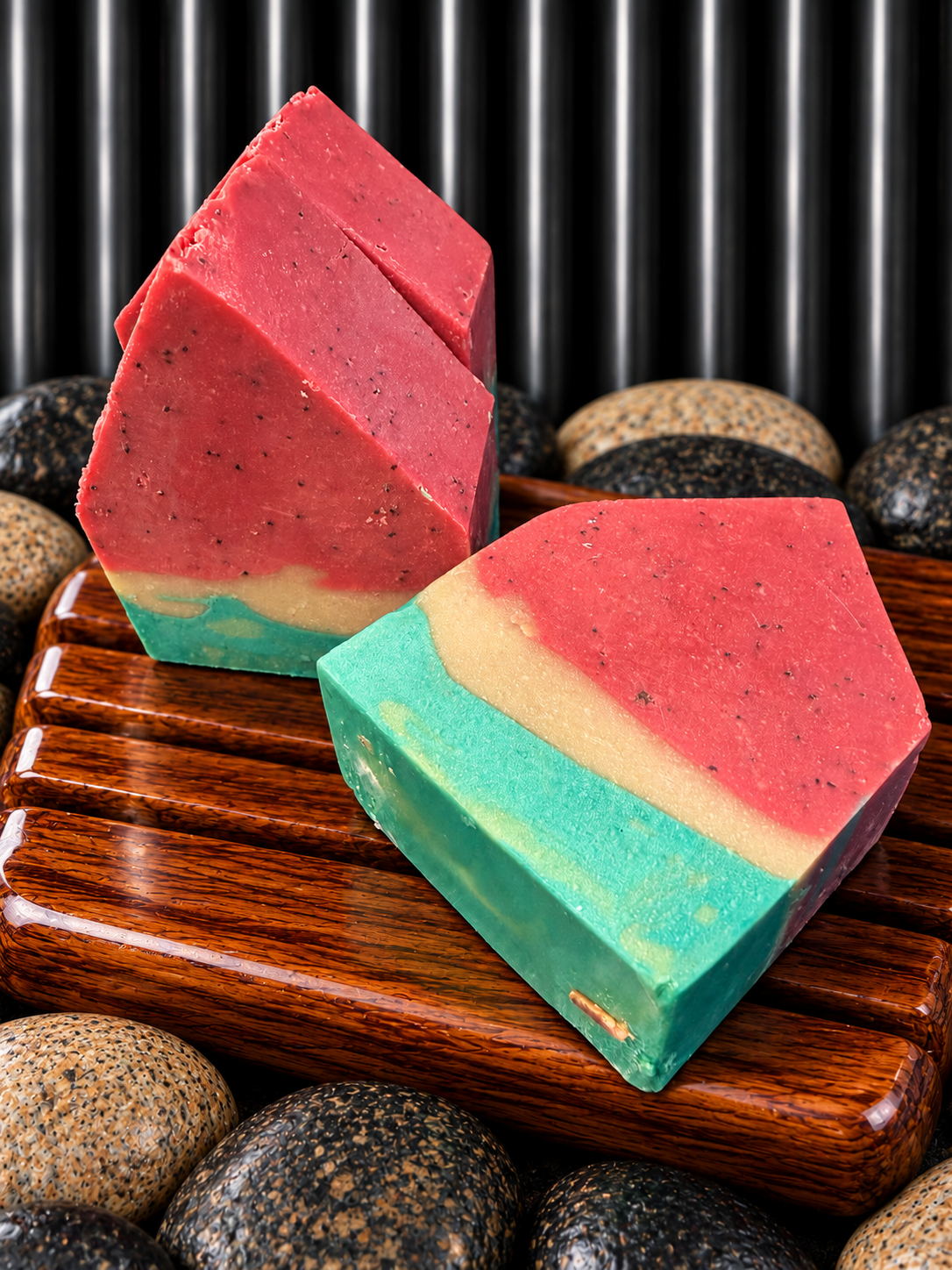 Watermelon soaps on a spa dish.png