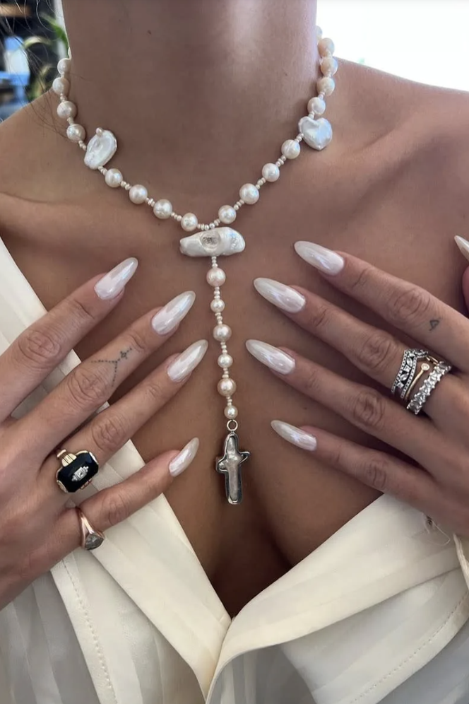 Hailey Bieber's Glazed Donut Nails Are TikTok Famous (And Here's How You Can Get Them Too)
