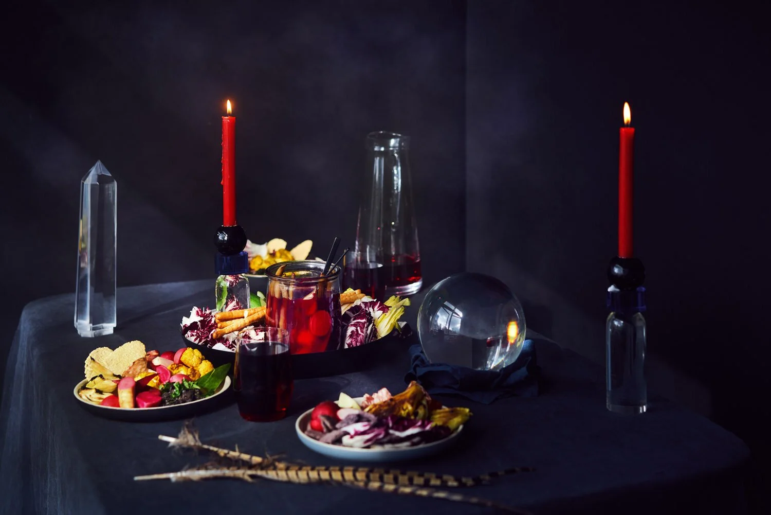 Spooky (and Healthy) Halloween Beet Crudité &amp; Black Sesame Hummus 