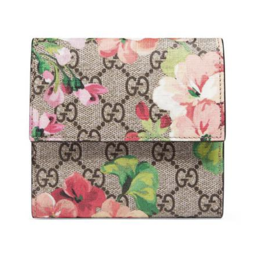 GG Blooms French Flap Wallet