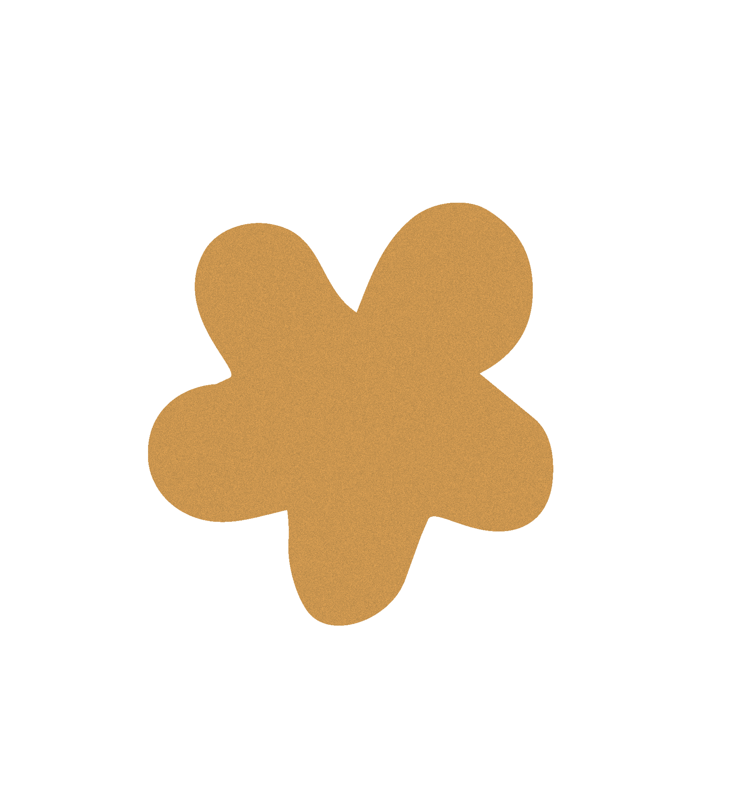 Silhouette of a dog with a brown gradient color, with a large nose and floppy ears, set against a bright yellow background.