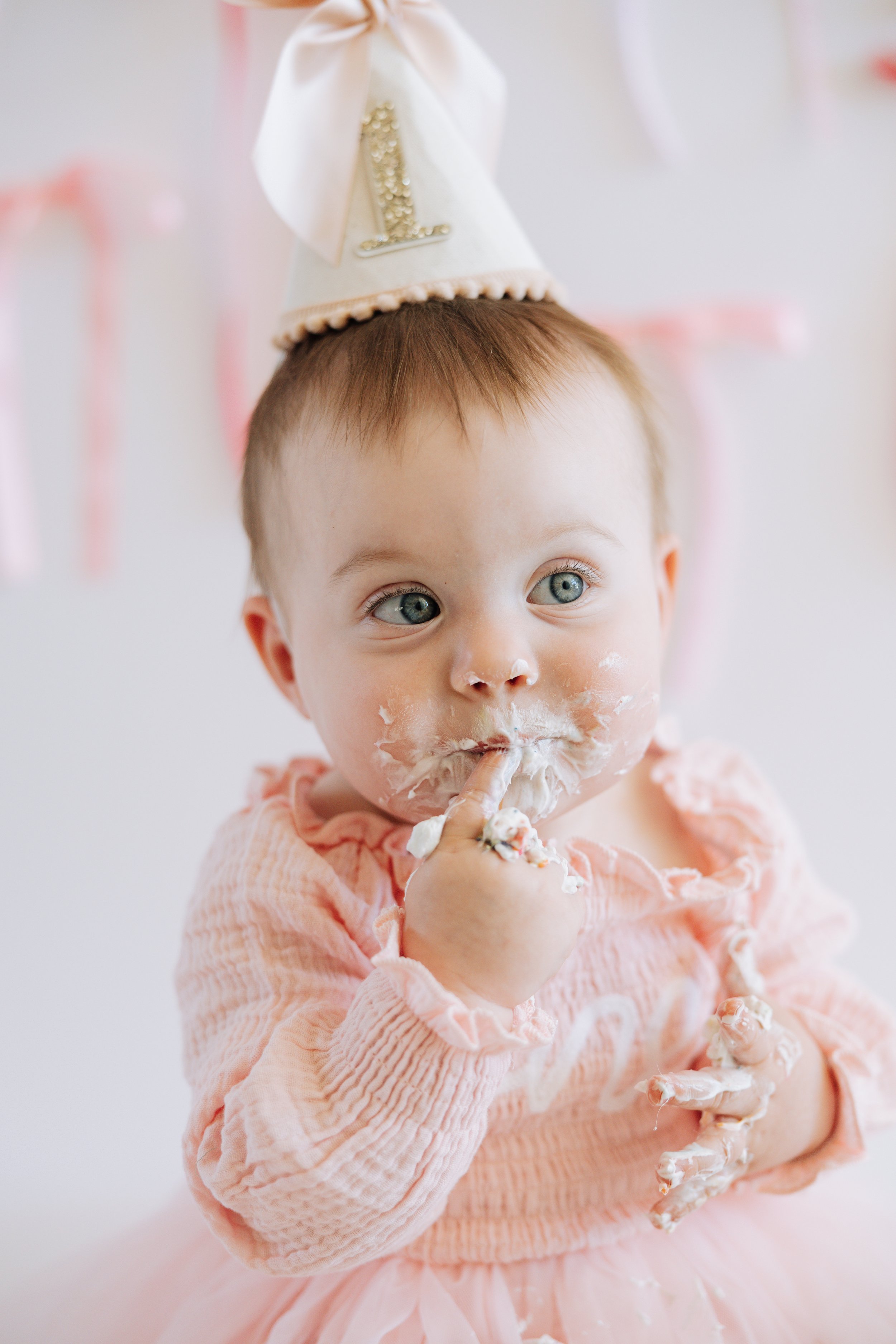 San Diego cake smash first birthday photo session studio