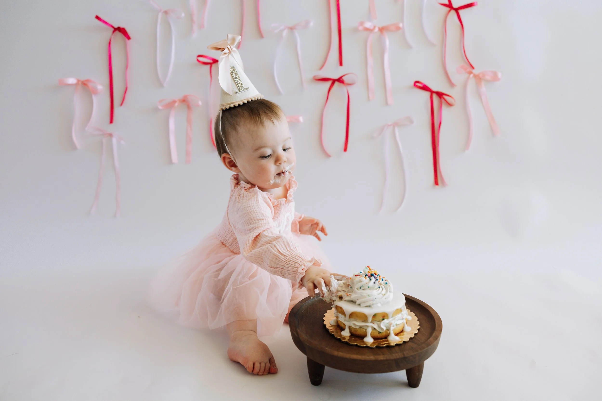 San Diego cake smash first birthday photo session studio