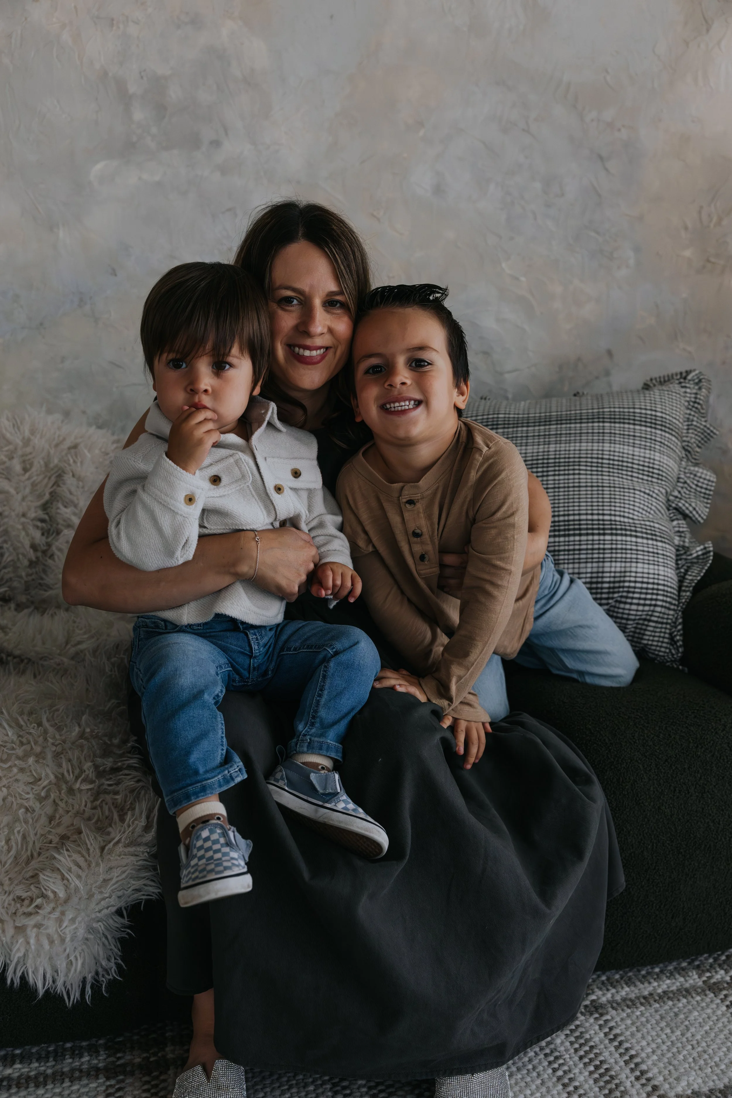 San Diego family studio Christmas mini photo session