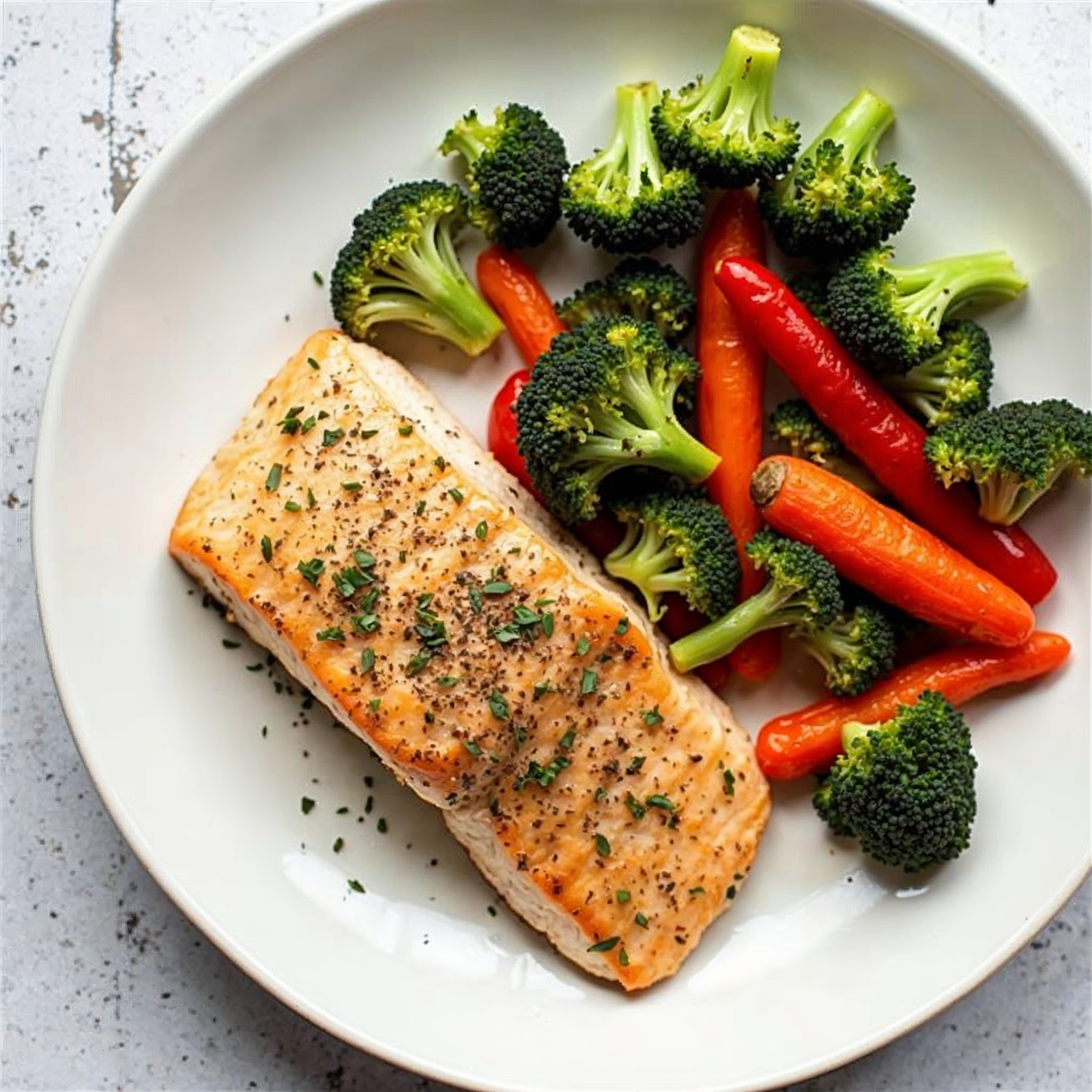 Herbed Salmon &amp; Roasted Veggies