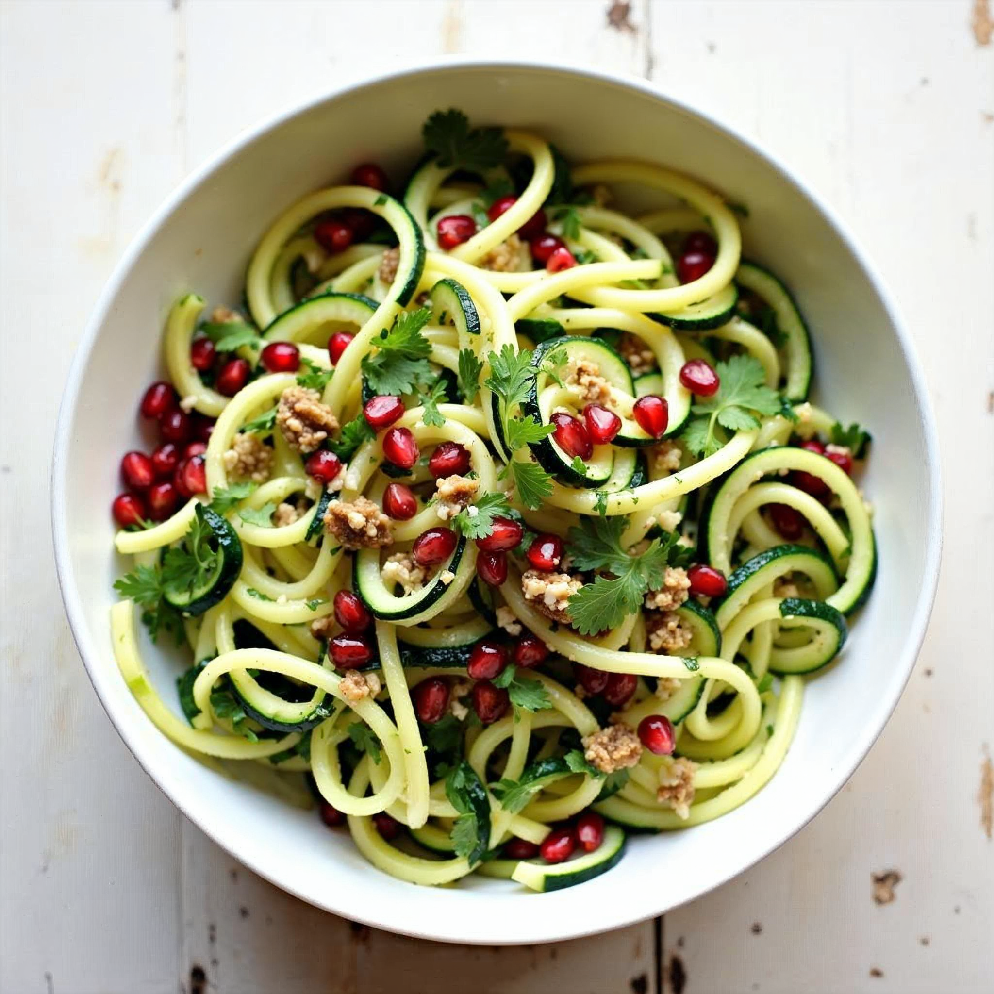Zucchini &amp; Pomegranate Noodle Salad