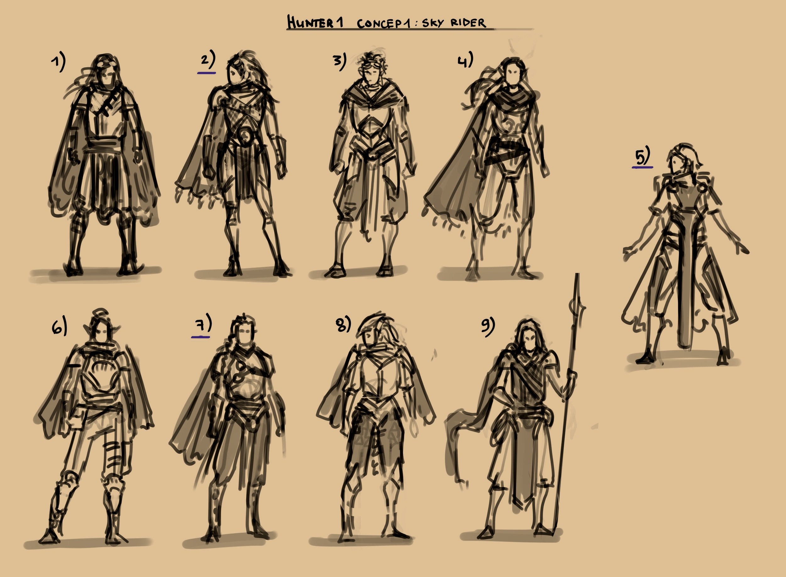 Initial character design 1