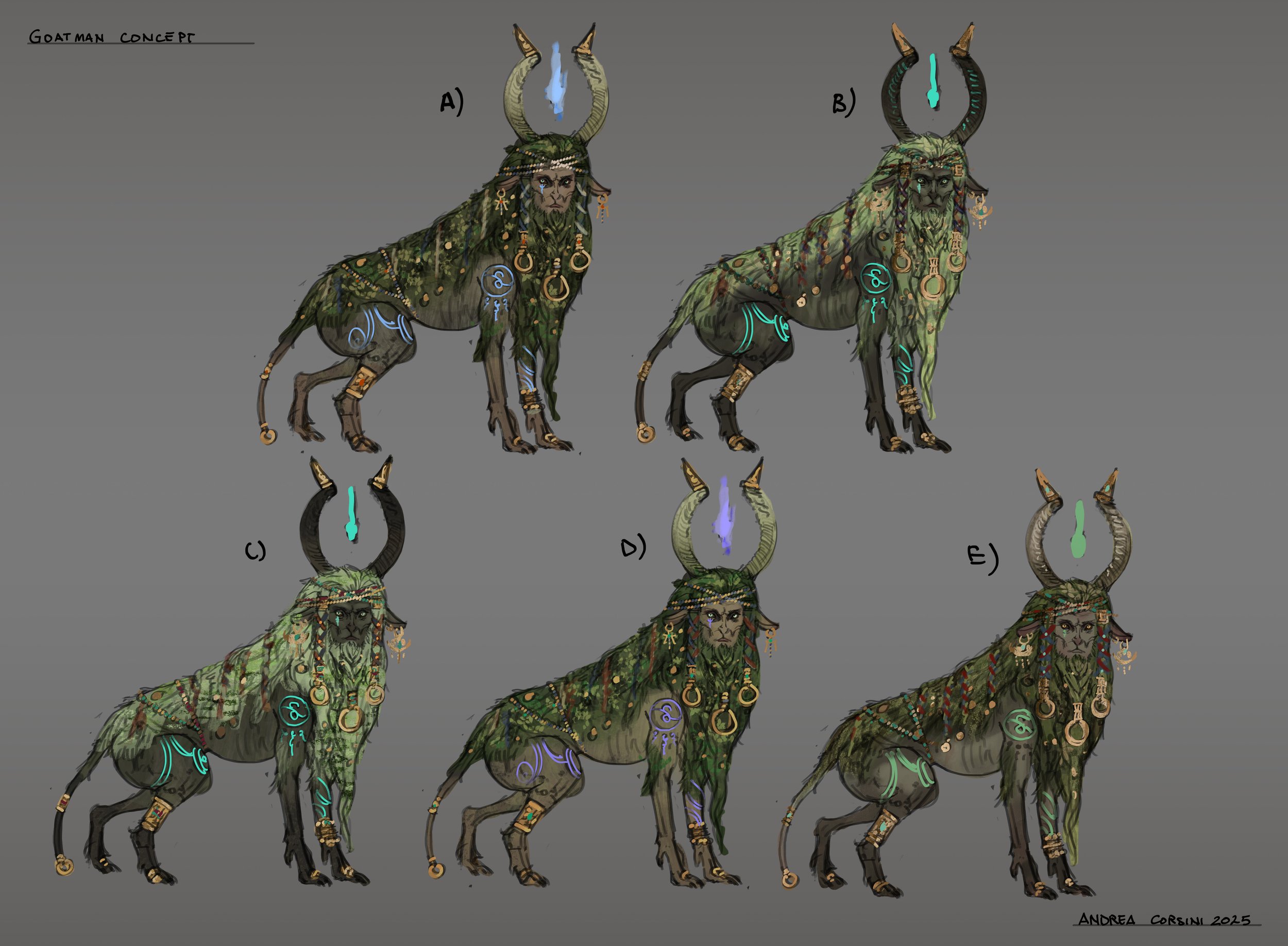 Goatman color variants 2
