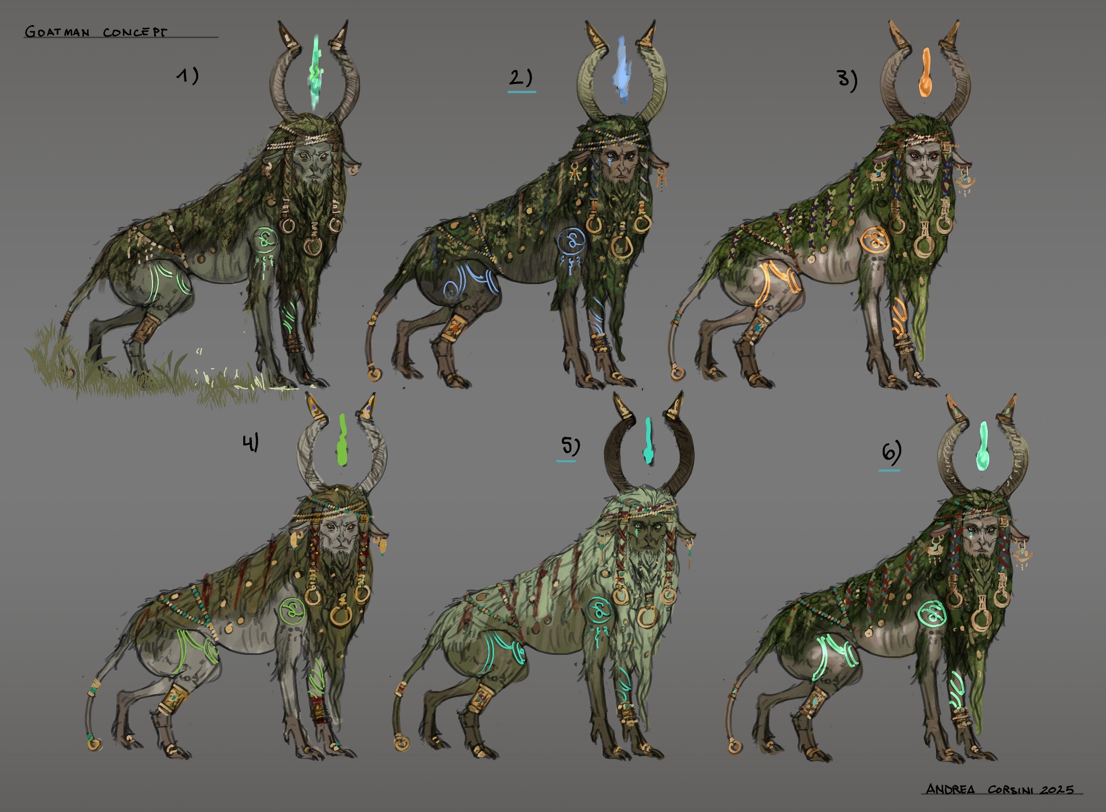 Goatman color variants