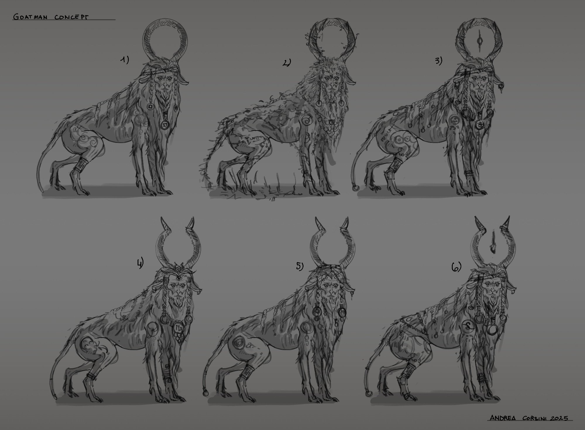 Goatman initial designs