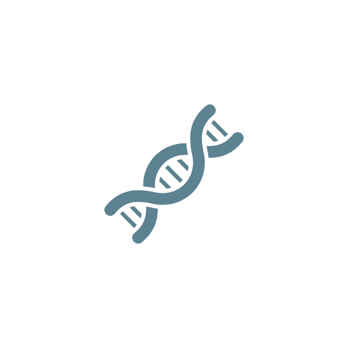 Illustration of a DNA double helix on a black background.