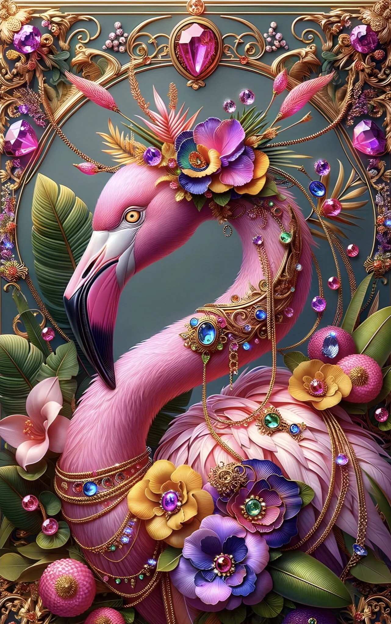 Flamingo -Flügel der Balance