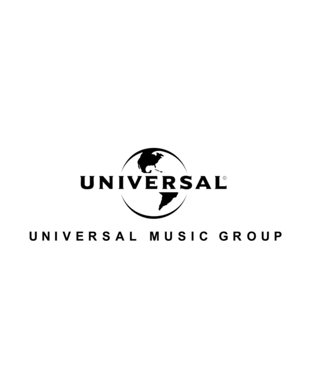 Universal Pictures and Universal Music Group logos overlayed with a black background and stylized red and blue lines.