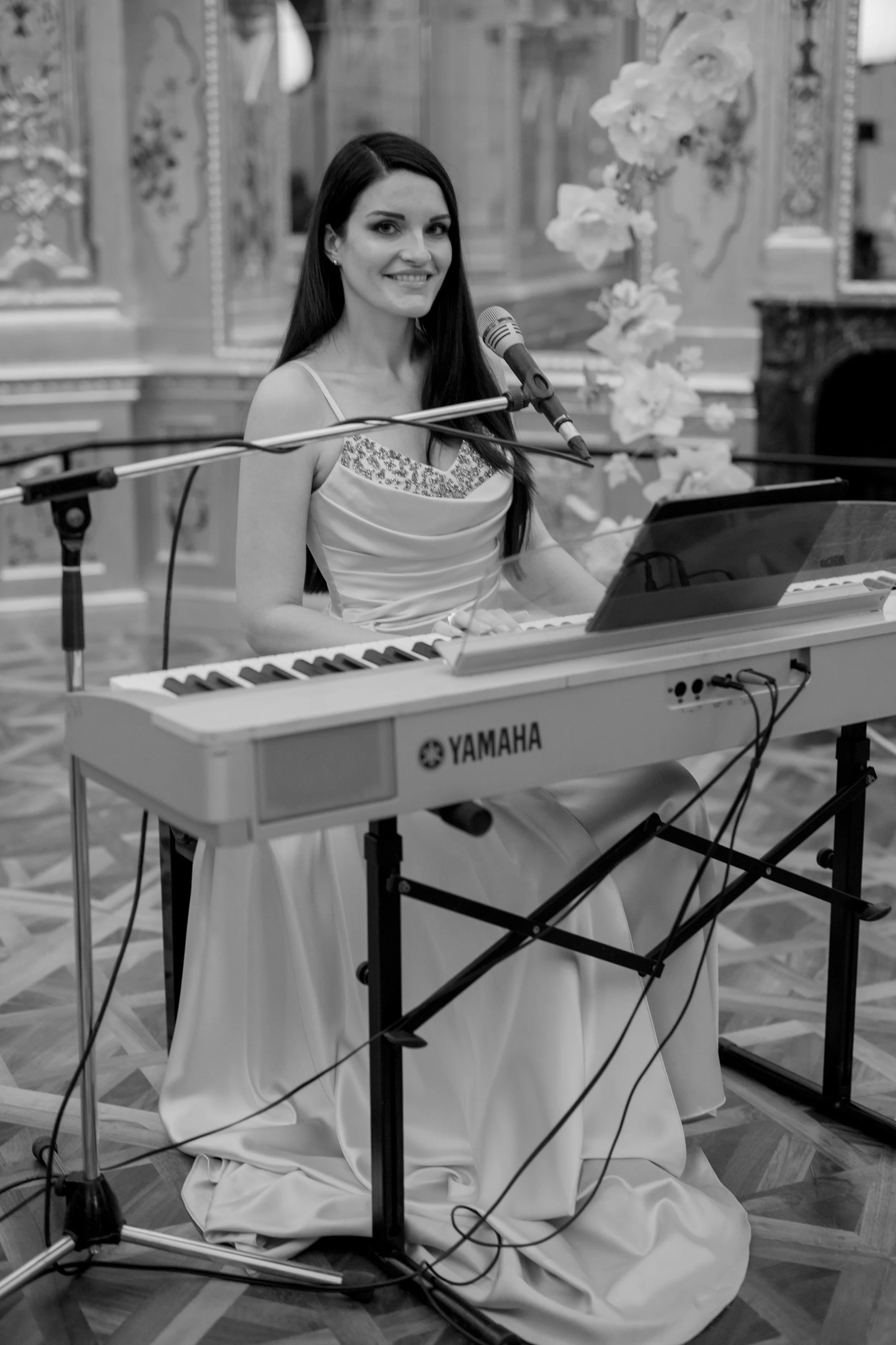 Anna music ever after. Wedding music playing piano and singing. Photo by Sotiris Tsakanikas.