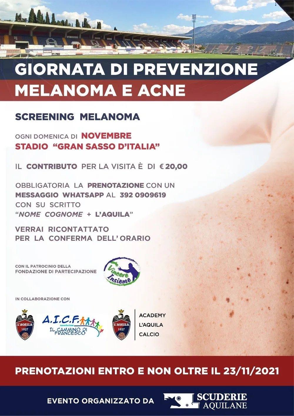 locandina Melanoma e Acne 2021