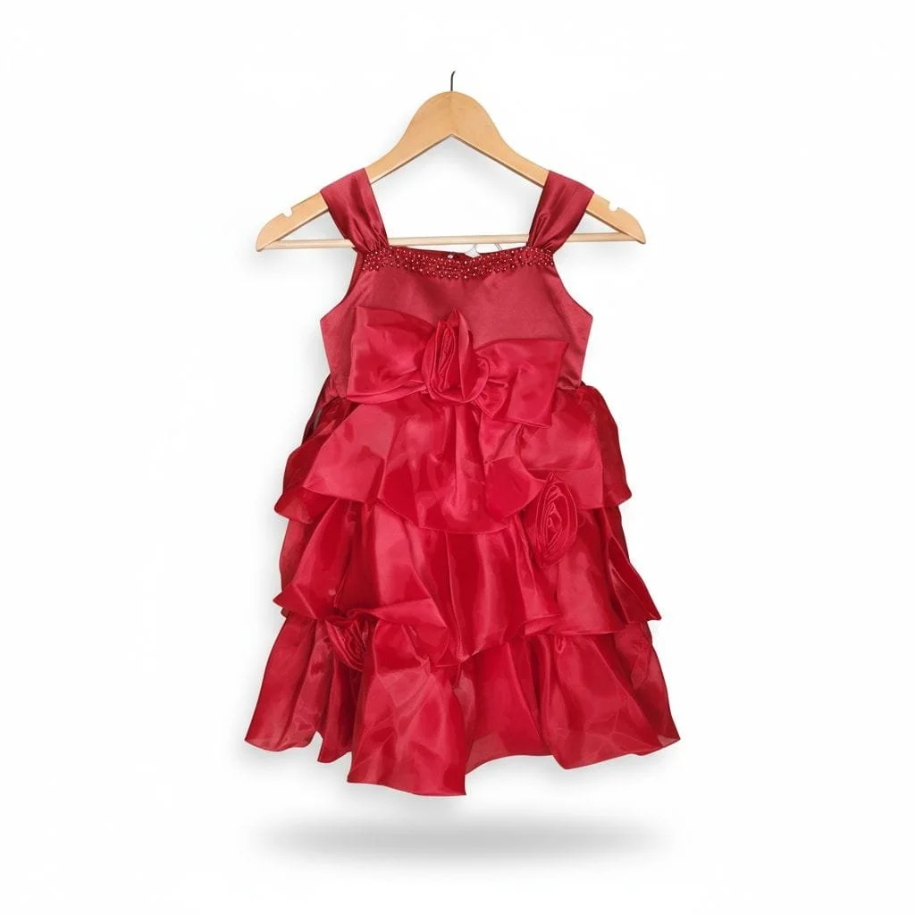 Crimson Rosette Royale Dress (size 120) 4-6 years
